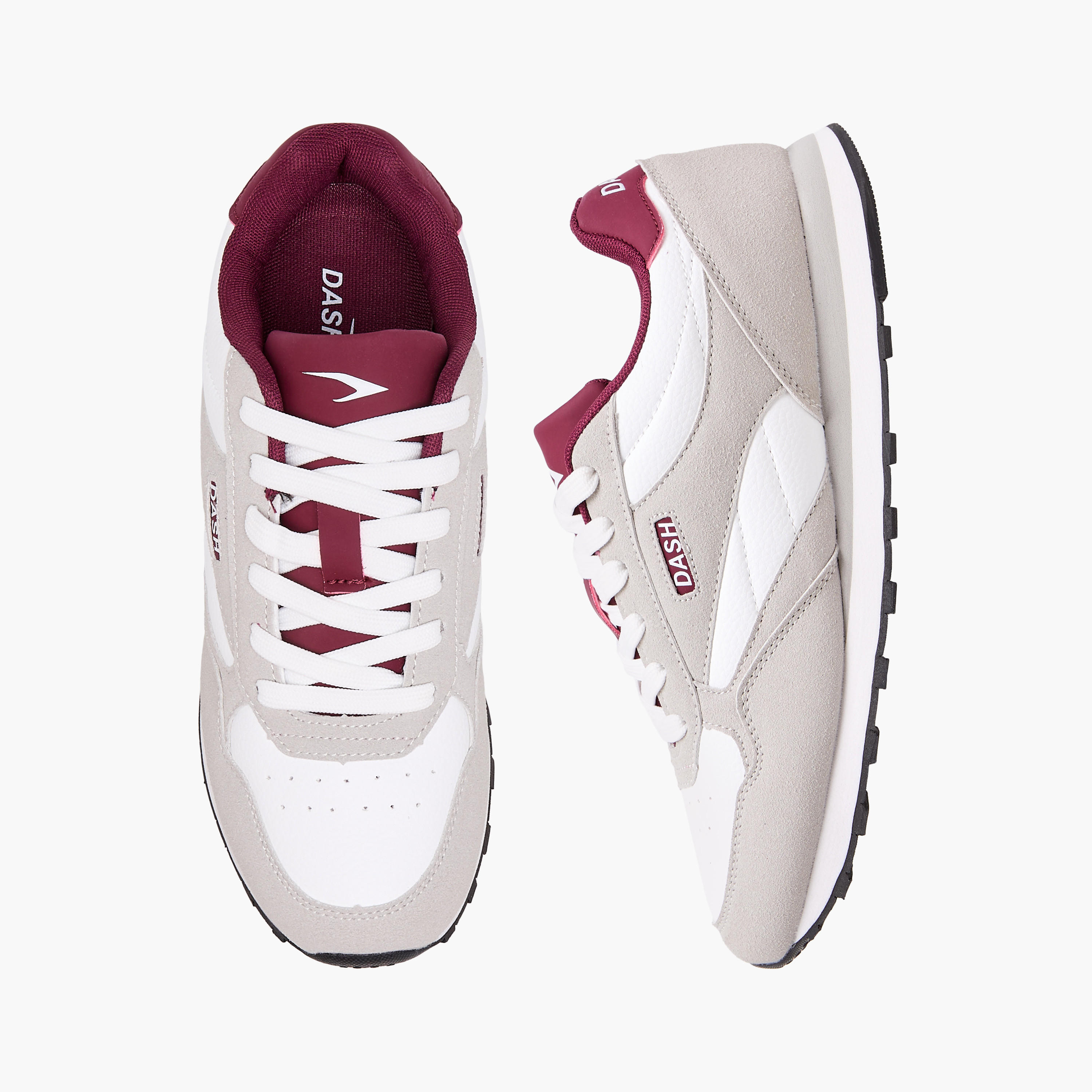 Dash Panelled Sneakers with Lace-Up Closure-women-shoes-sneakers-image-1