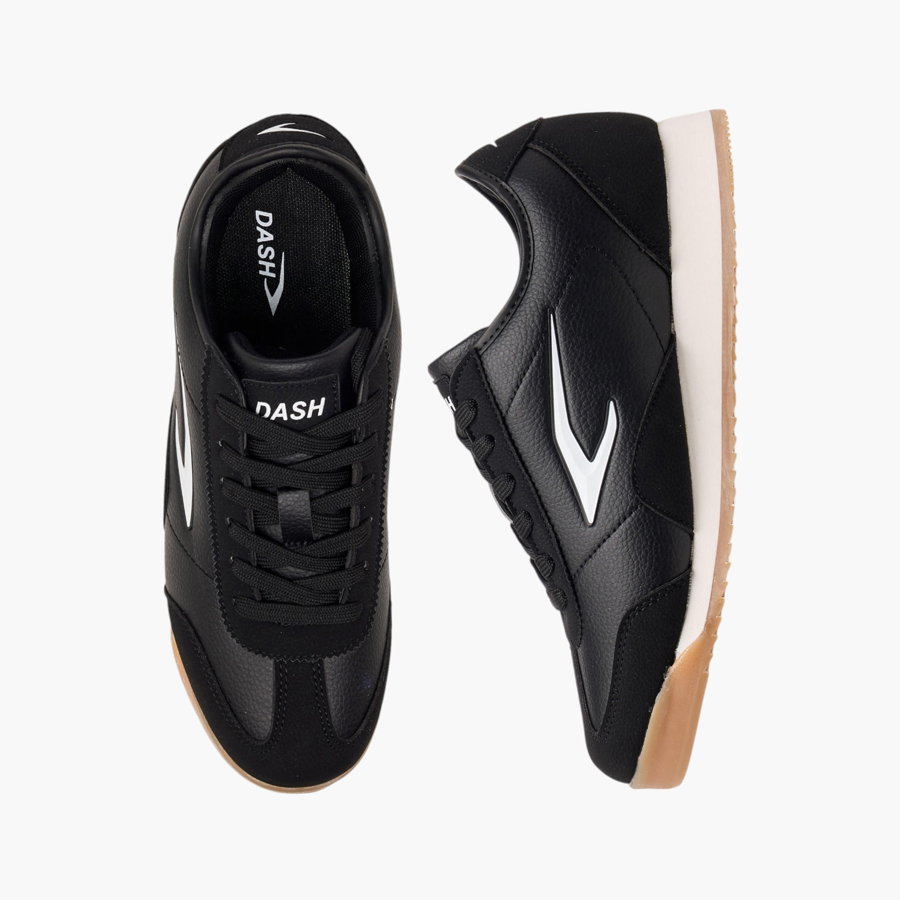 Dash Logo Print Sneakers with Lace-Up Closure-women-shoes-sneakers-image-1