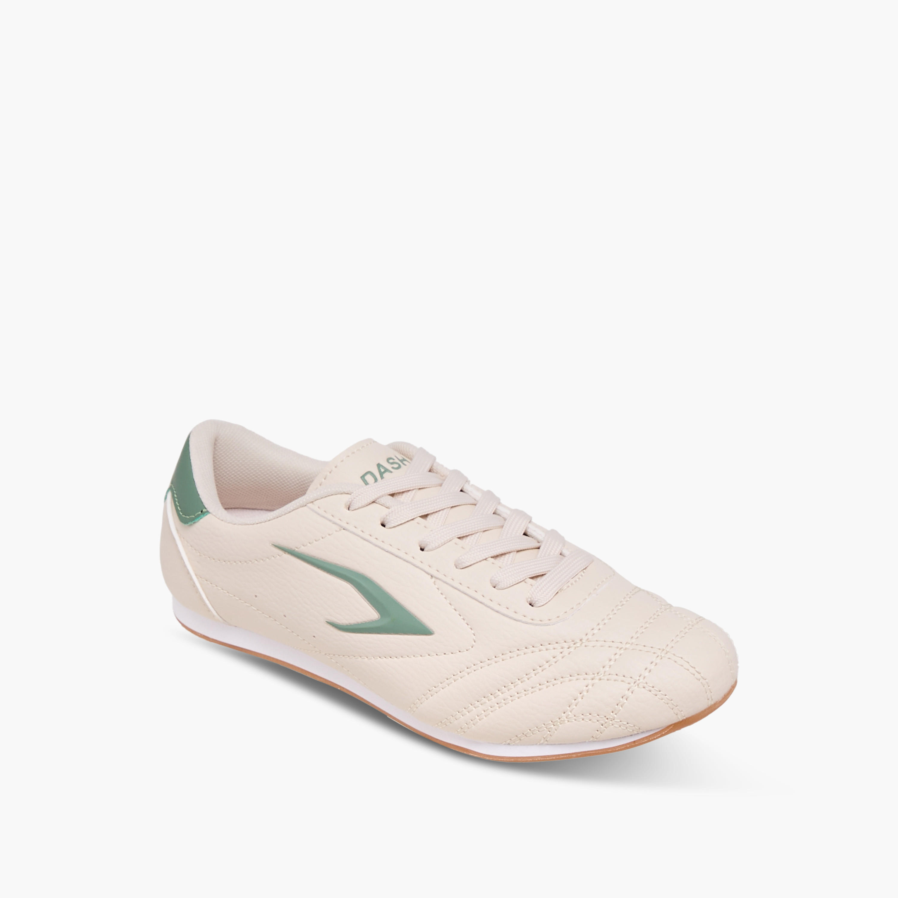 Dash Stitch Detail Sneakers with Lace-Up Closure-women-shoes-sneakers-image-2