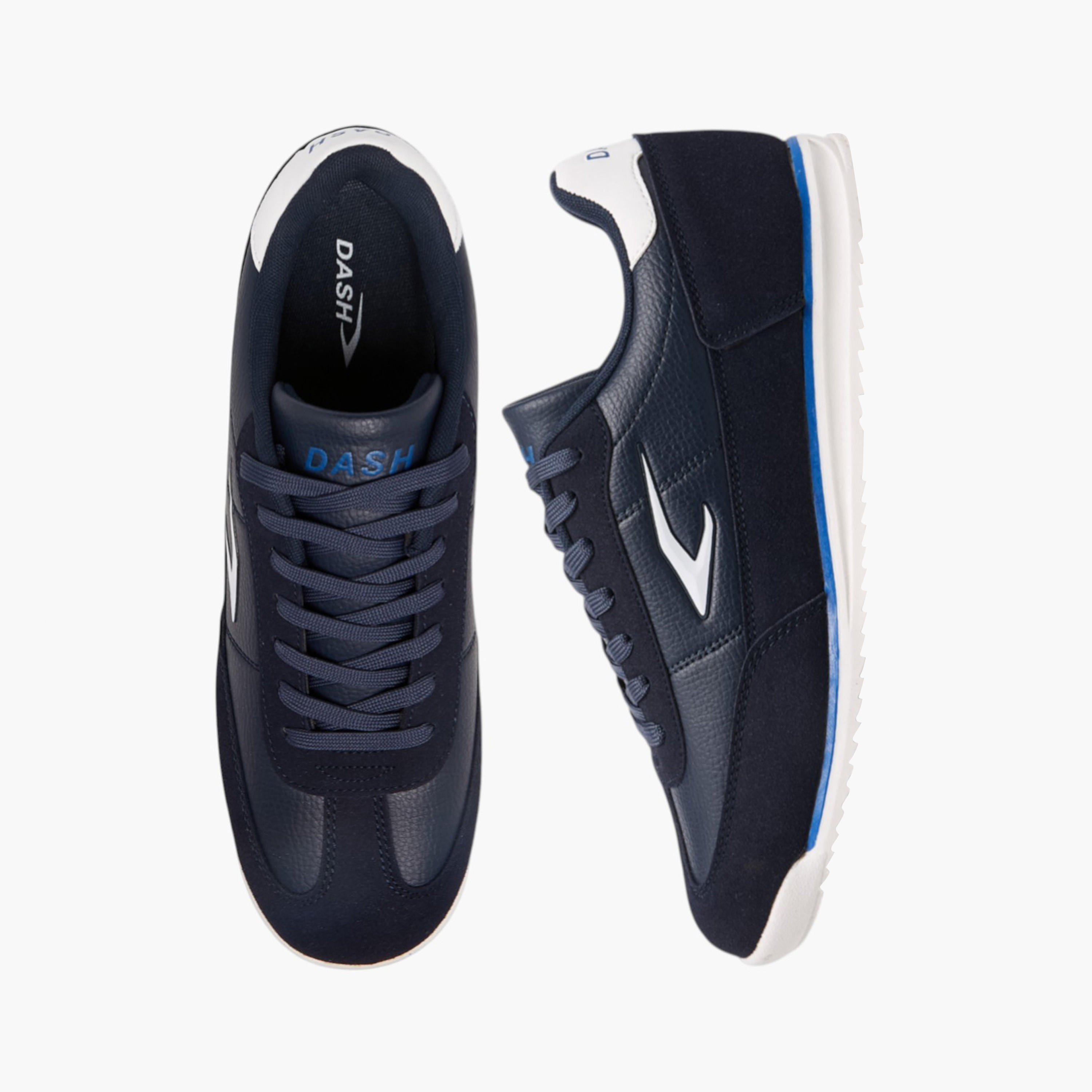 Dash Solid Lace-Up Sports Shoes-sports-men-shoes-image-1
