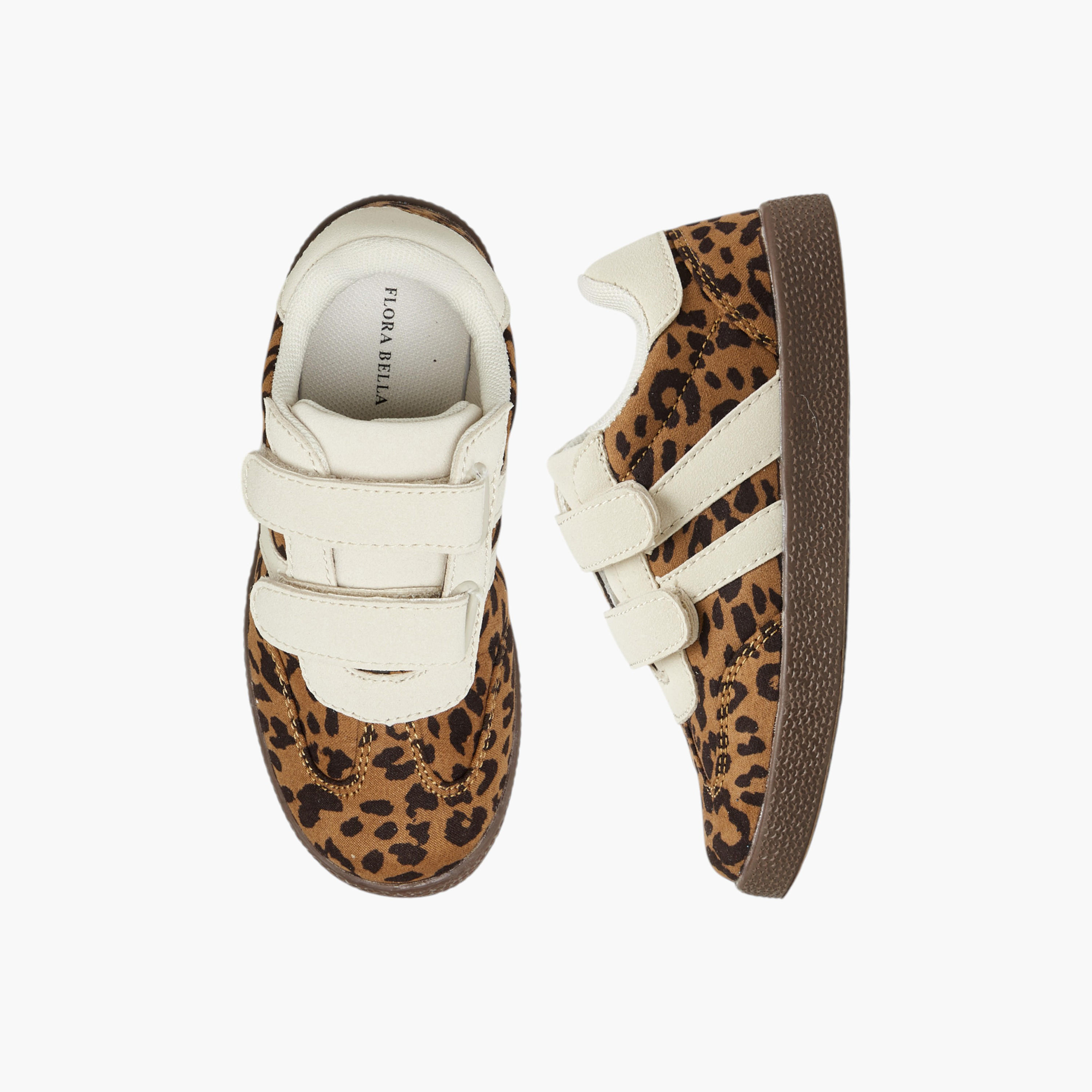 Flora Bella Animal Print Sneakers with Hook and Loop Closure-girls-shoes-sneakers-image-1