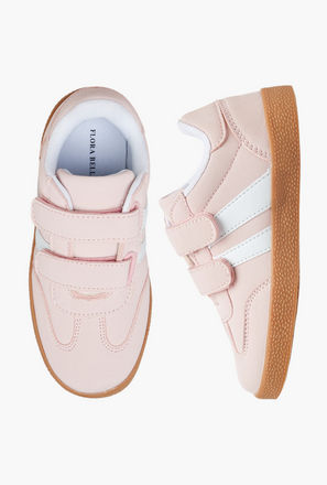 Flora Bella Panelled Sneakers with Hook and Loop Closure-girls-shoes-sneakers-image-1