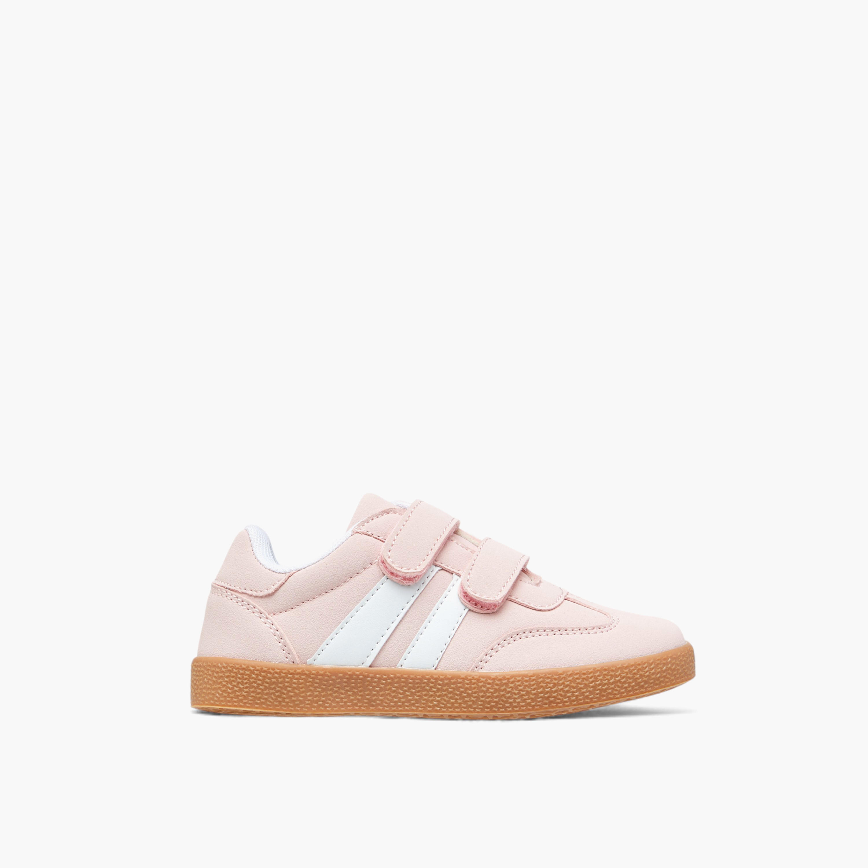 Flora Bella Panelled Sneakers with Hook and Loop Closure-girls-shoes-sneakers-image-3