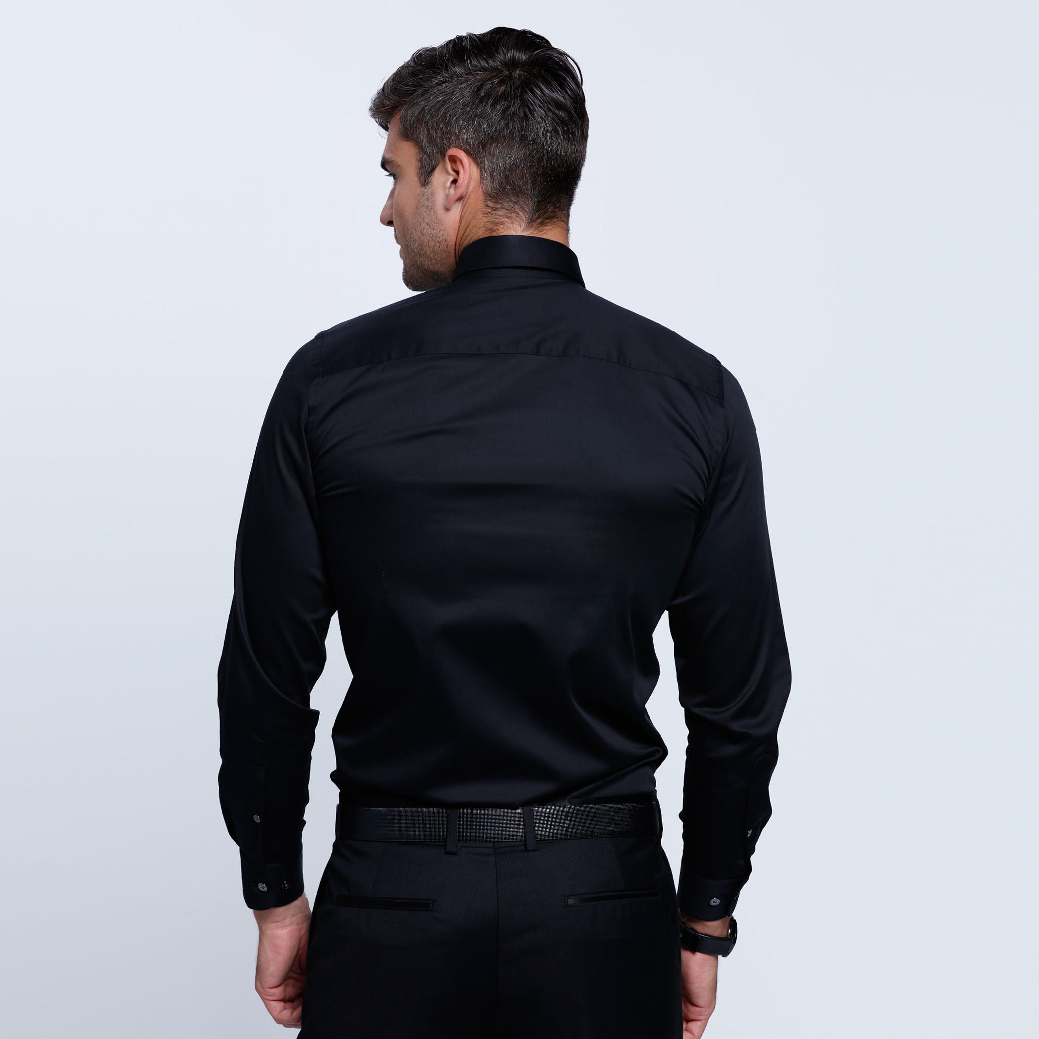 L'HOMME Long Sleeves Shirt with Button Placket-men-clothing-shirts-image-2