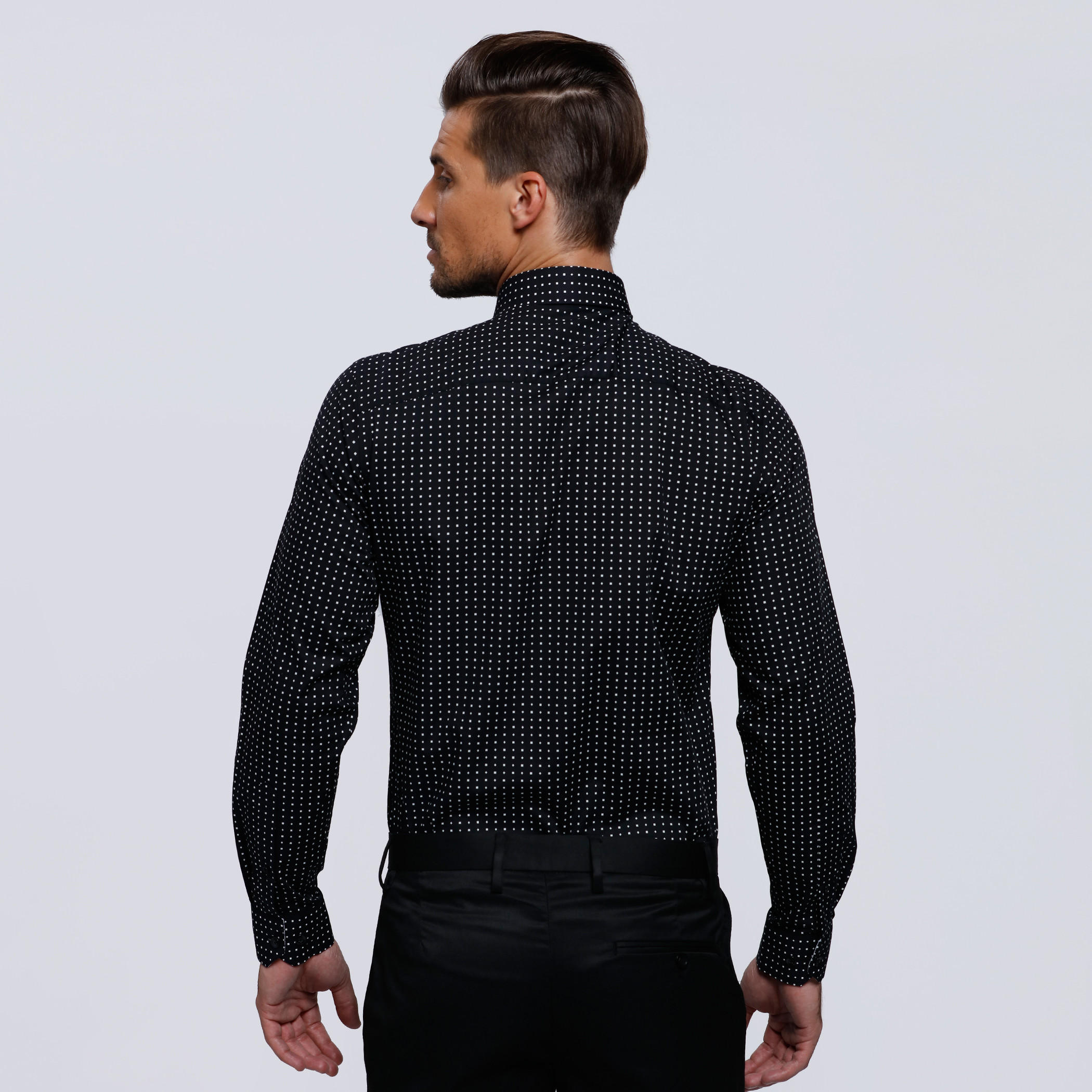L'HOMME Printed Shirt with Complete Placket and Long Sleeves-men-clothing-shirts-image-2