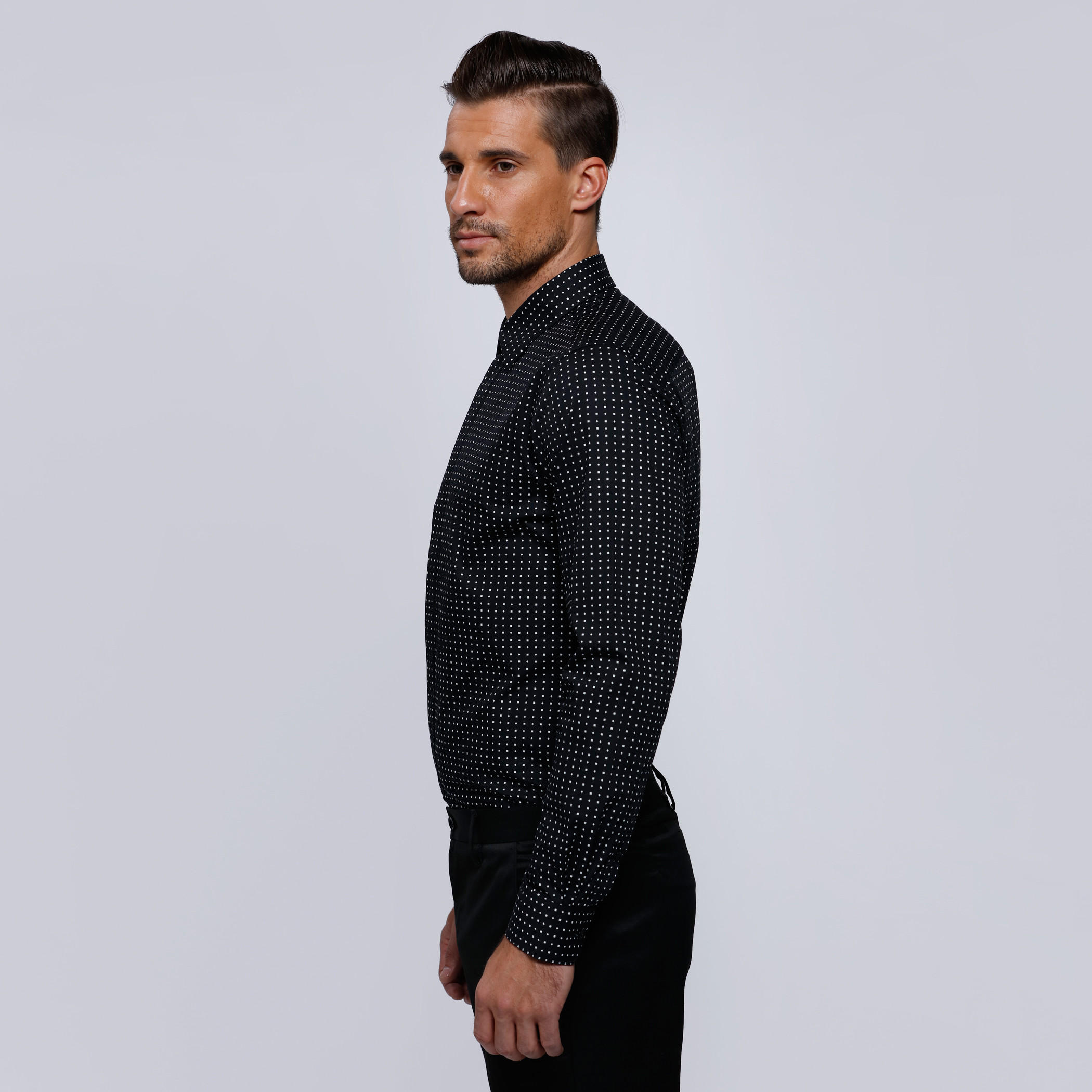 L'HOMME Printed Shirt with Complete Placket and Long Sleeves-men-clothing-shirts-image-3