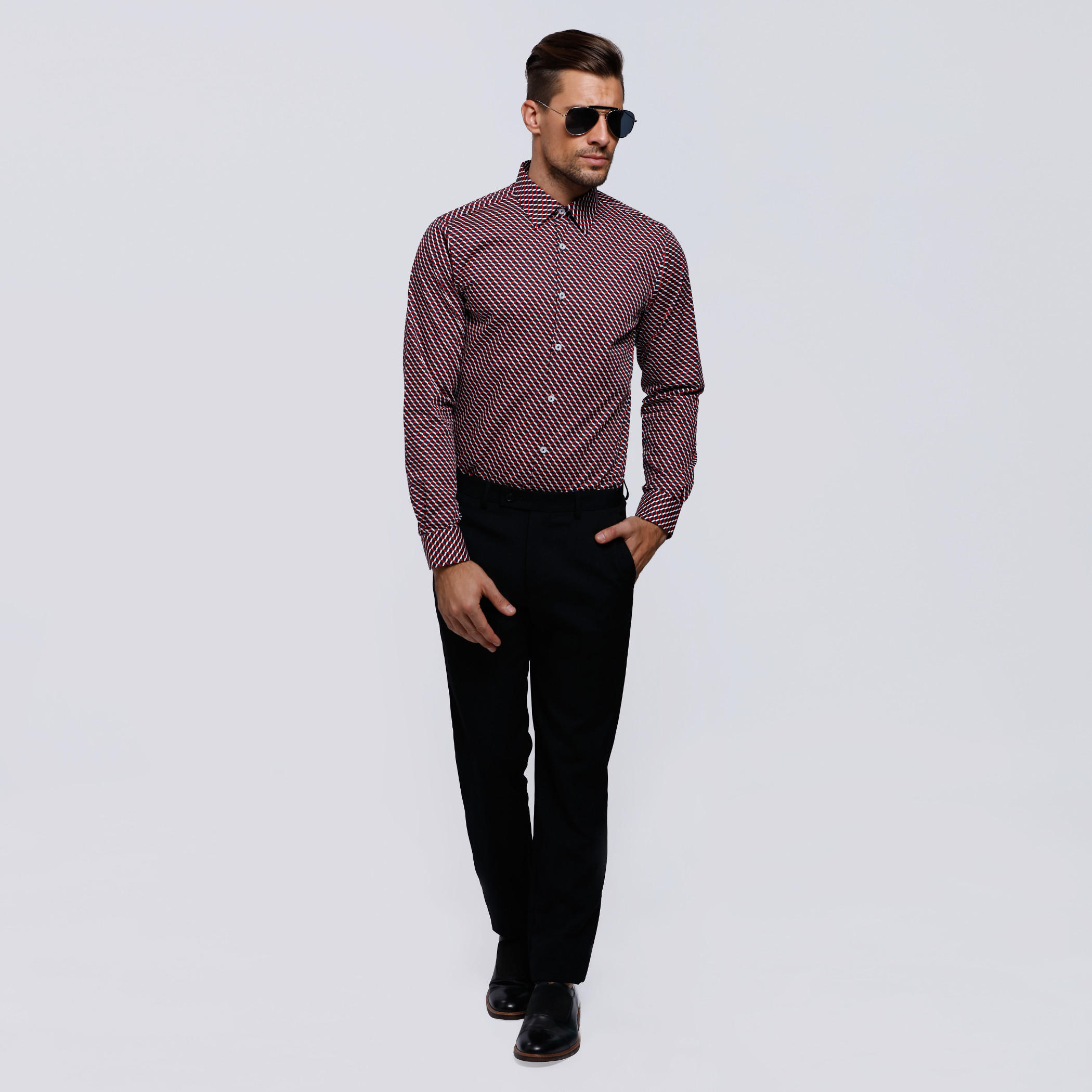 Printed Shirt with Complete Placket and Long Sleeves-men-clothing-shirts-image-5