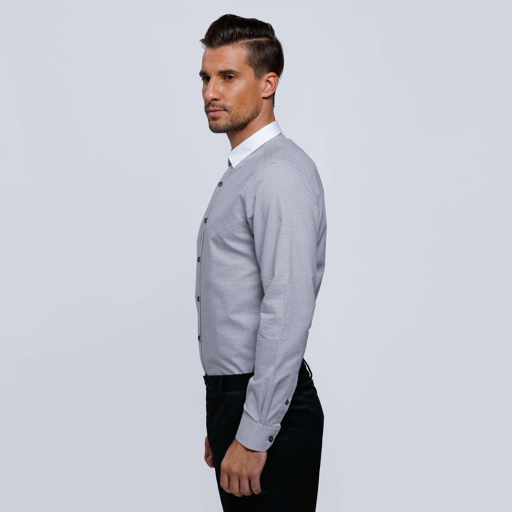 Striped Shirt with Complete Placket and Long Sleeves-men-clothing-shirts-image-3