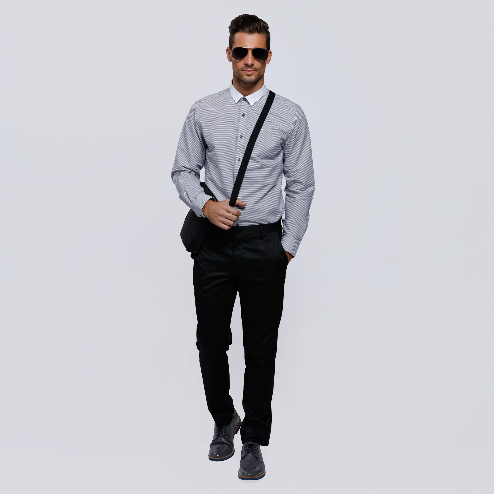 Striped Shirt with Complete Placket and Long Sleeves-men-clothing-shirts-image-5
