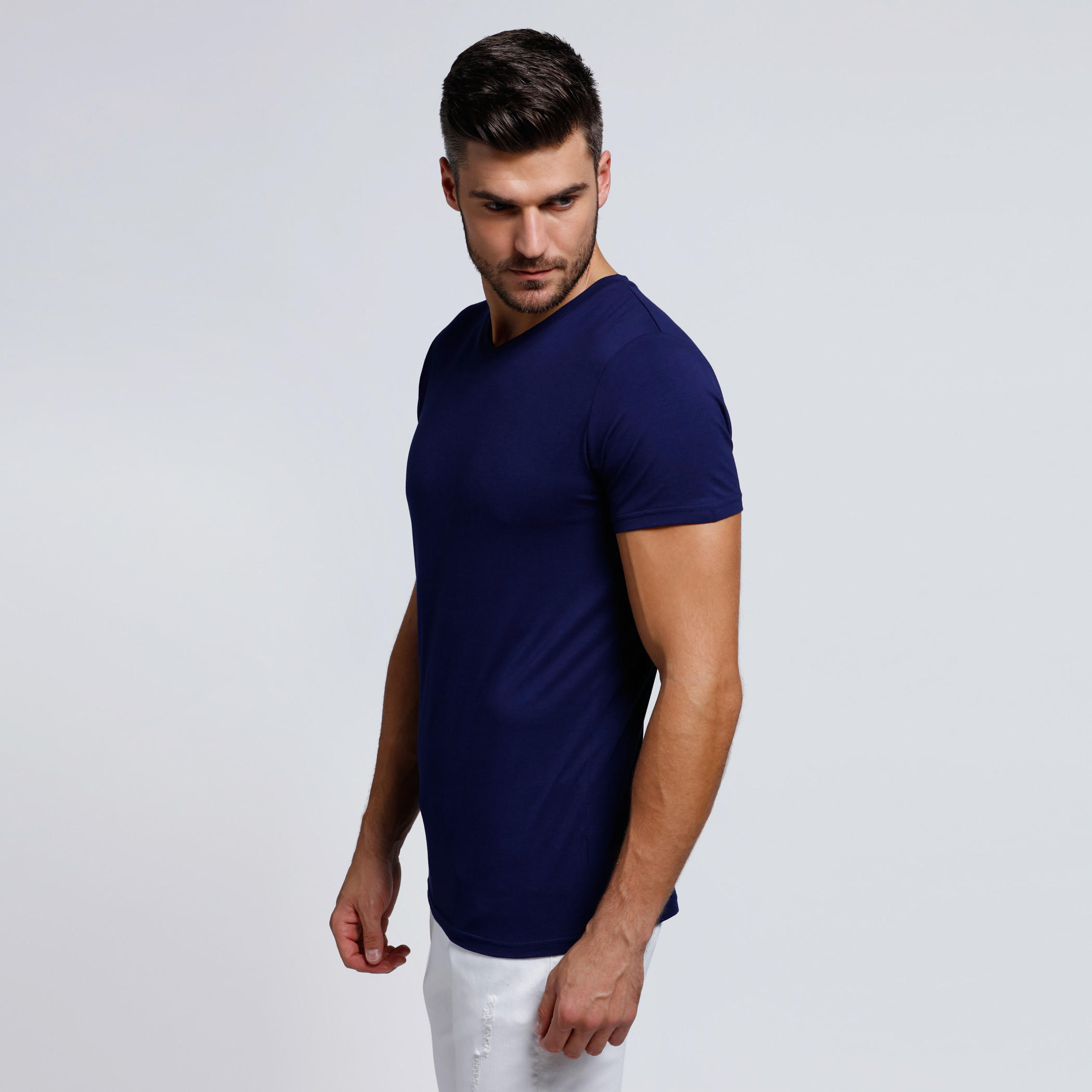 V-Neck T-Shirt with Short Sleeves-men-clothing-tshirtsandpolos-tshirts-image-3