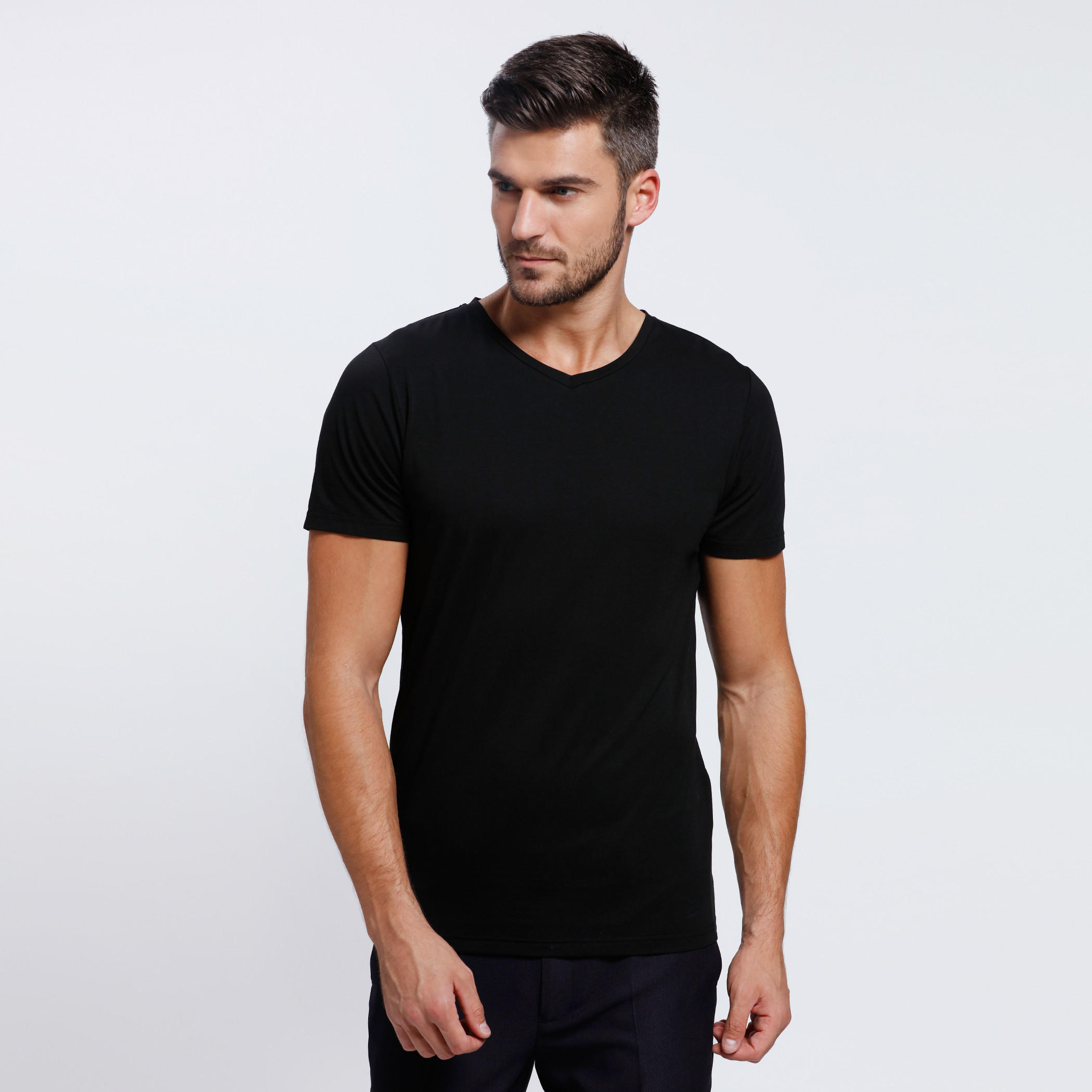 V-Neck T-Shirt with Short Sleeves-men-clothing-tshirtsandpolos-tshirts-image-6