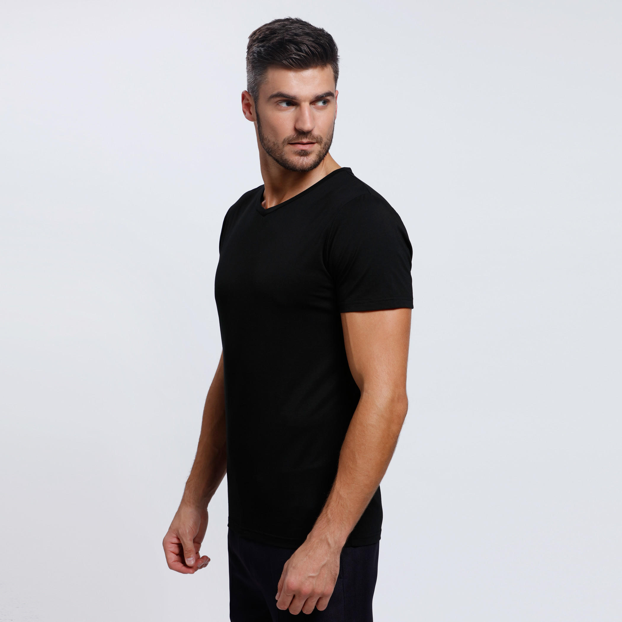 V-Neck T-Shirt with Short Sleeves-men-clothing-tshirtsandpolos-tshirts-image-8