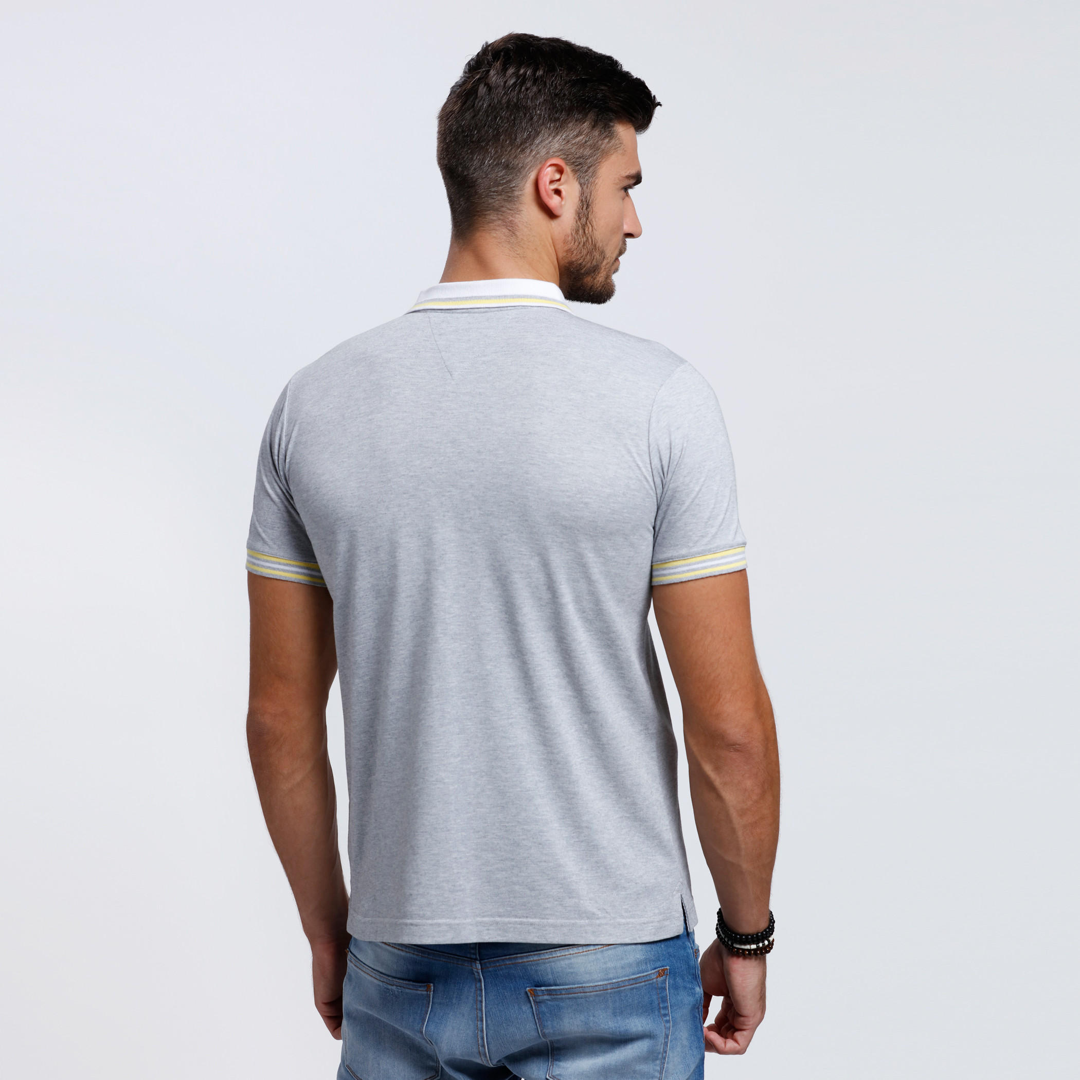 Polo Neck T-Shirt with Short Sleeves-men-clothing-tshirtsandpolos-tshirts-image-2