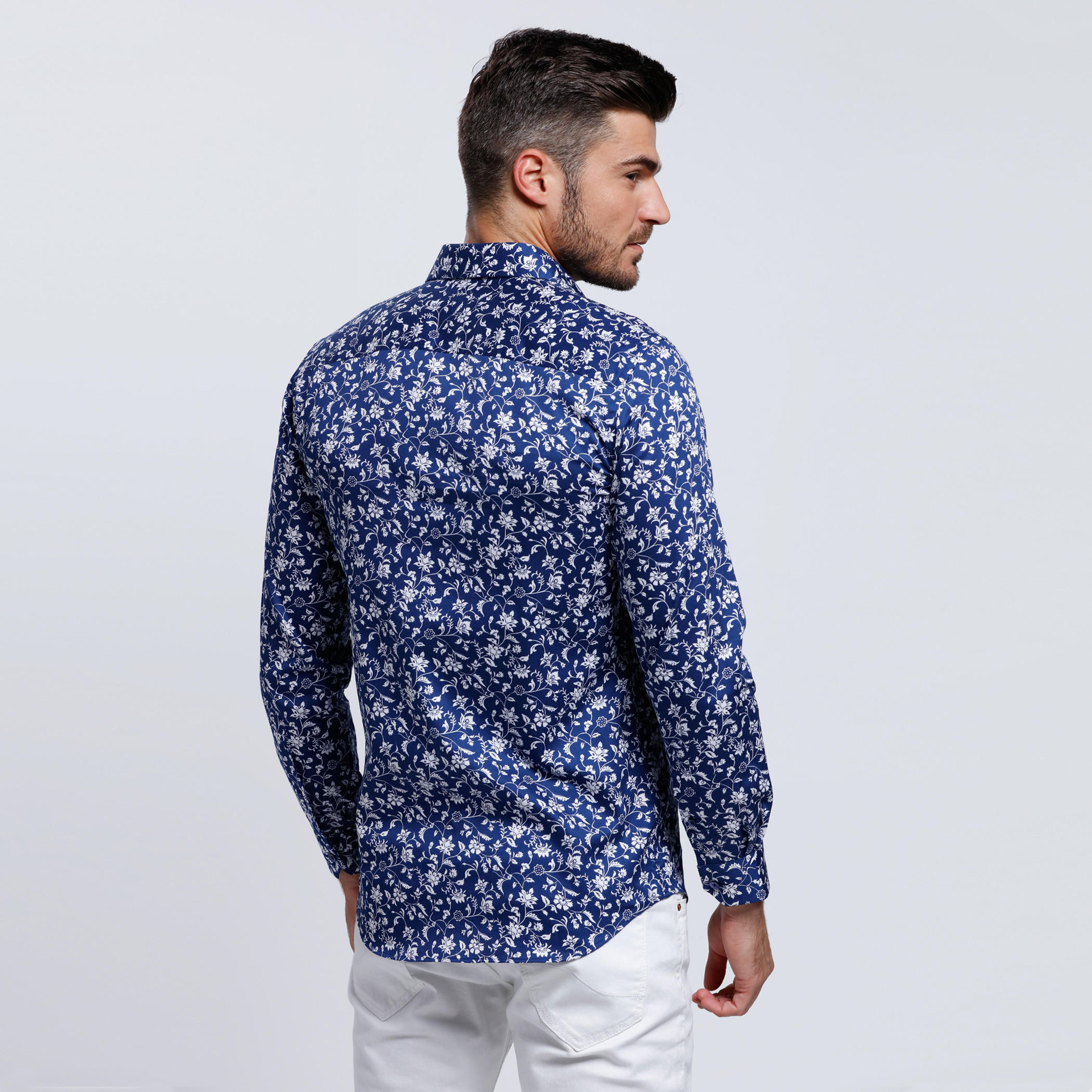 L'HOMME Printed Long Sleeve Shirt-men-clothing-shirts-image-2