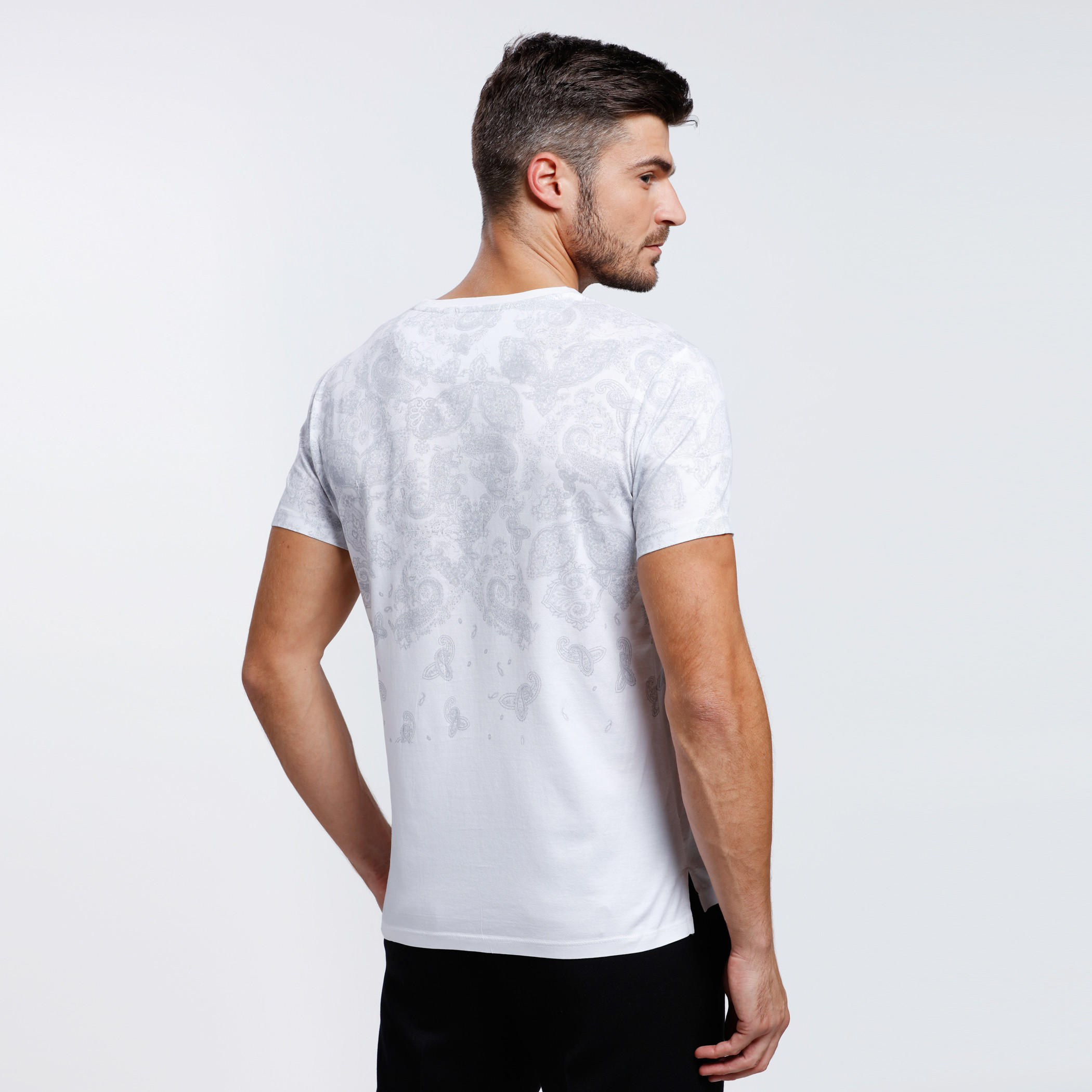 Printed Round Neck T-Shirt with Short Sleeves-men-clothing-tshirtsandpolos-tshirts-image-2