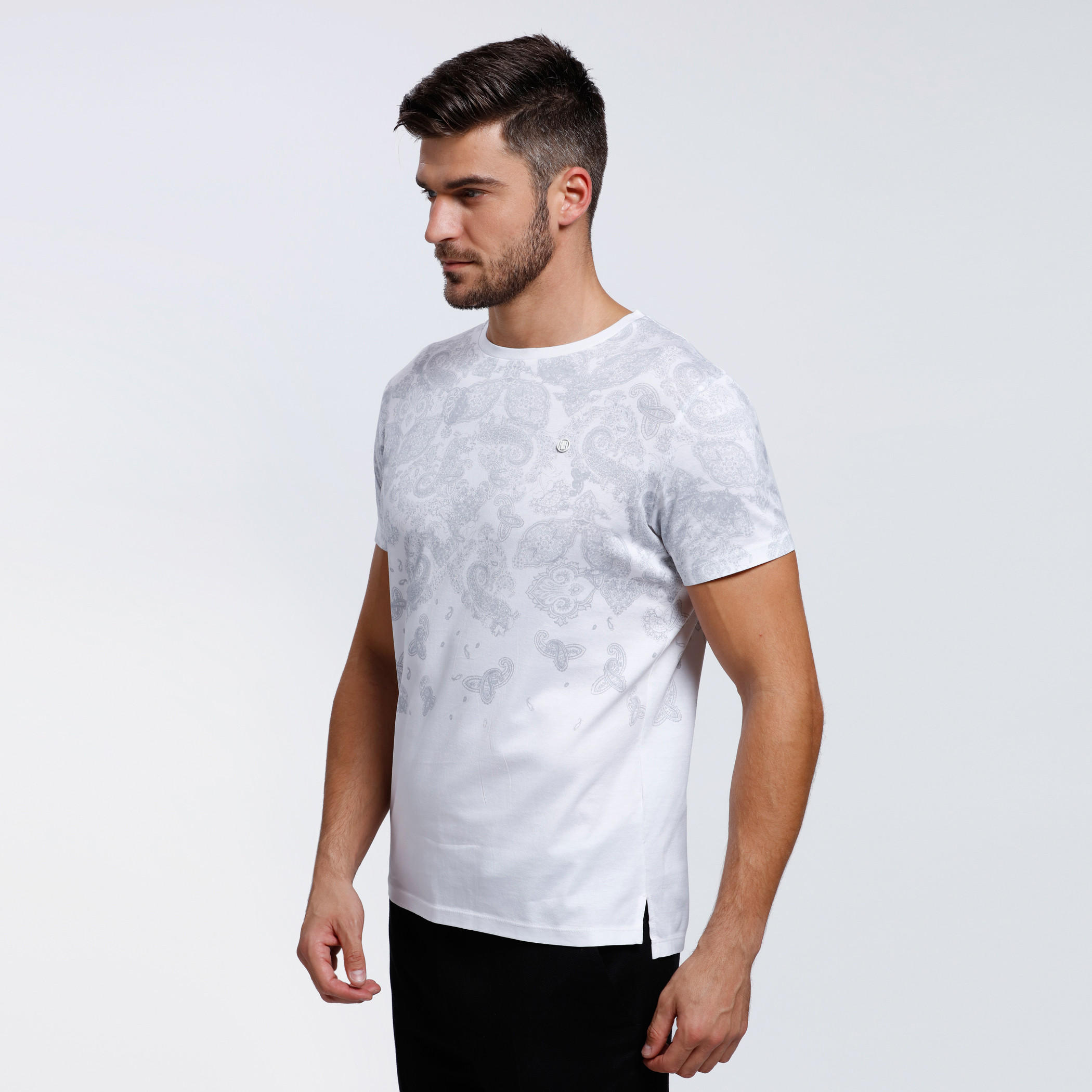 Printed Round Neck T-Shirt with Short Sleeves-men-clothing-tshirtsandpolos-tshirts-image-3
