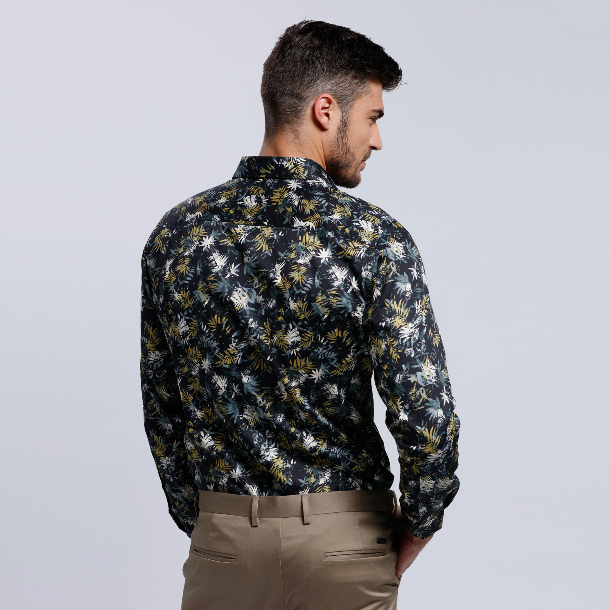 L'HOMME Tropical Shirt with Long Sleeves-men-clothing-shirts-image-2
