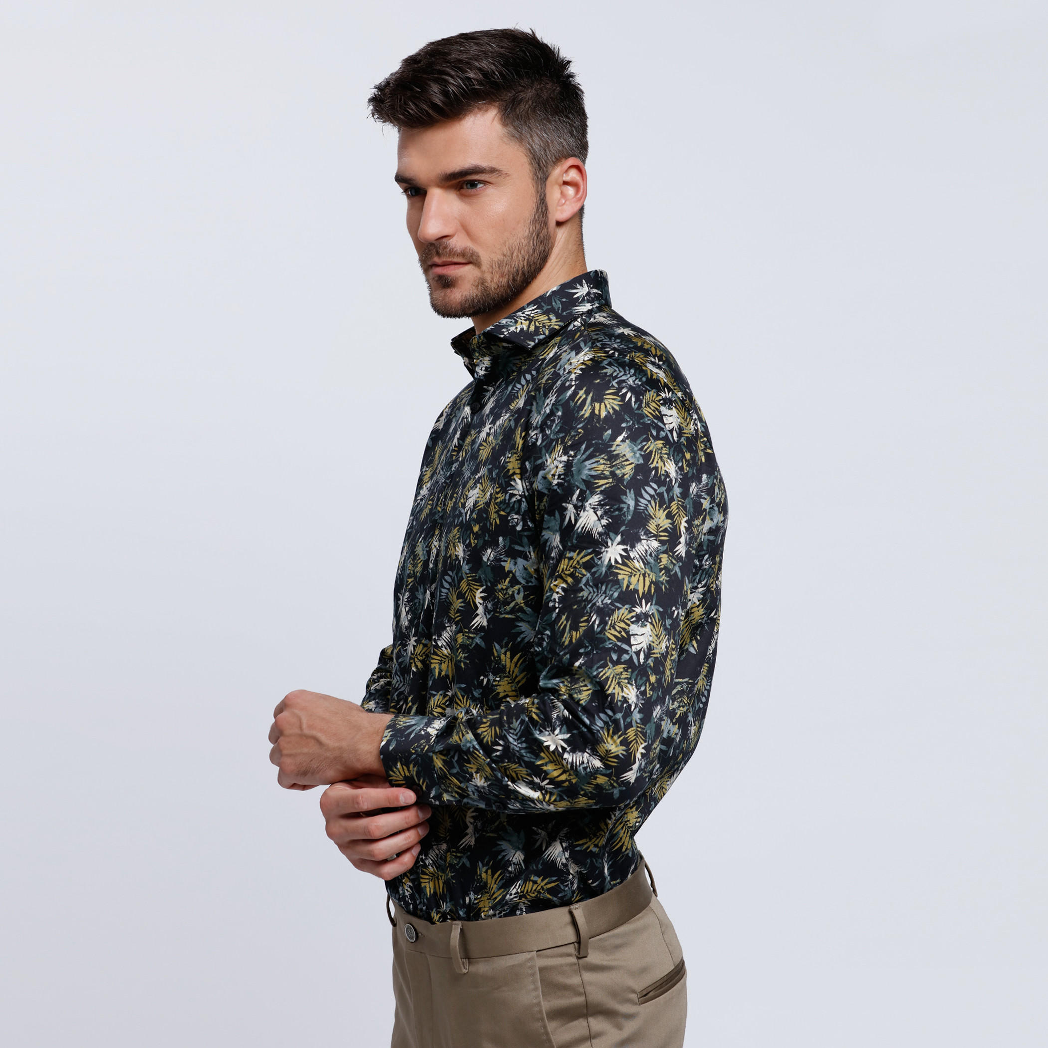 L'HOMME Tropical Shirt with Long Sleeves-men-clothing-shirts-image-3