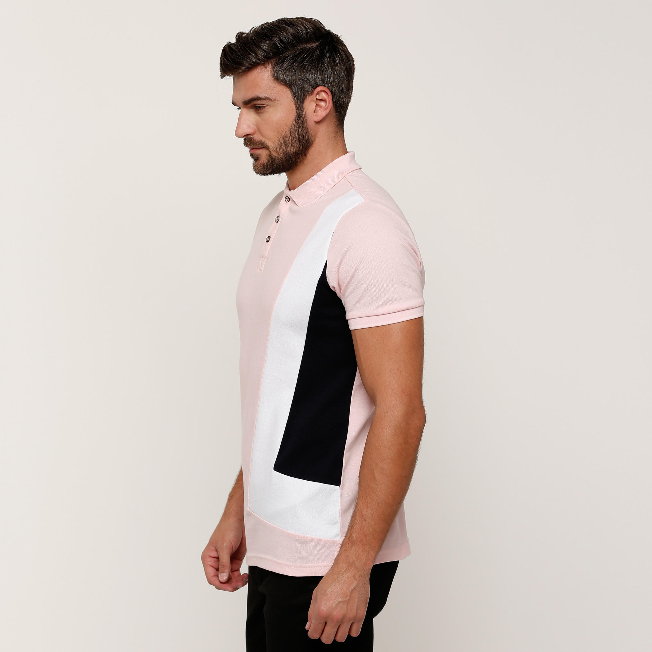 تيشيرت بأكمام قصيرة وياقة بولو وطبعات من لوم-men-clothing-tshirtsandpolos-polos-image-3