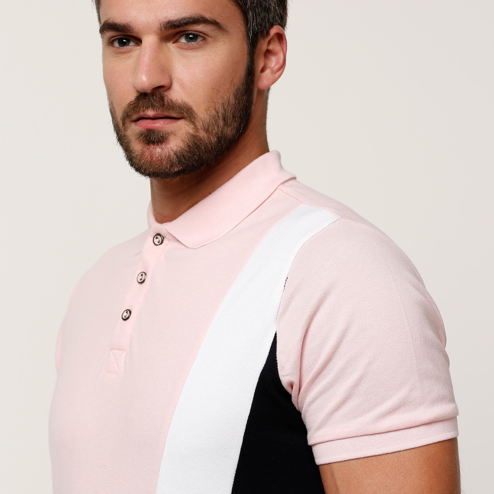 تيشيرت بأكمام قصيرة وياقة بولو وطبعات من لوم-men-clothing-tshirtsandpolos-polos-image-4