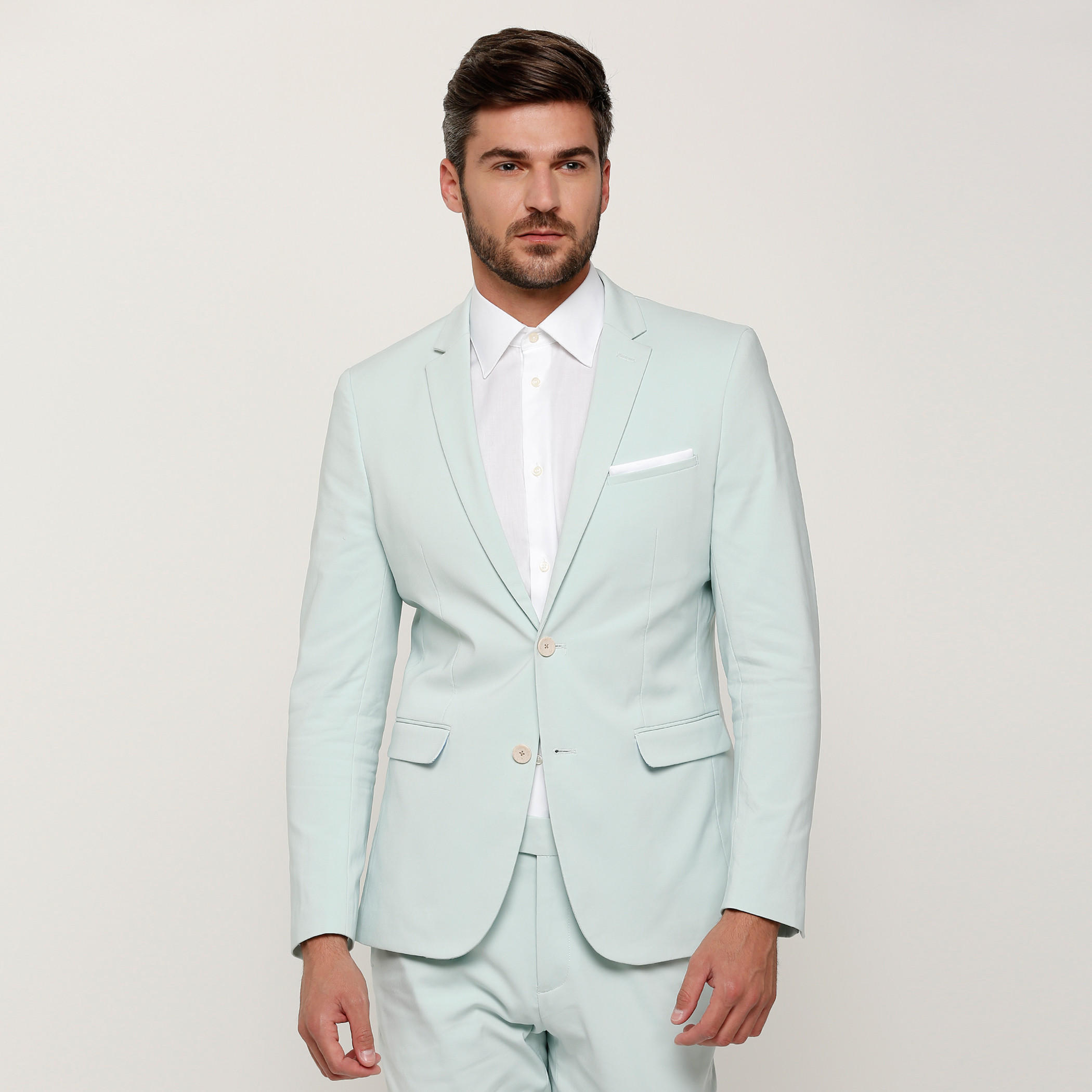 جاكيت بياقة طويلة وأكمام طويلة وأزرار من لوم-men-clothing-jacketsandblazers-jackets-image-1