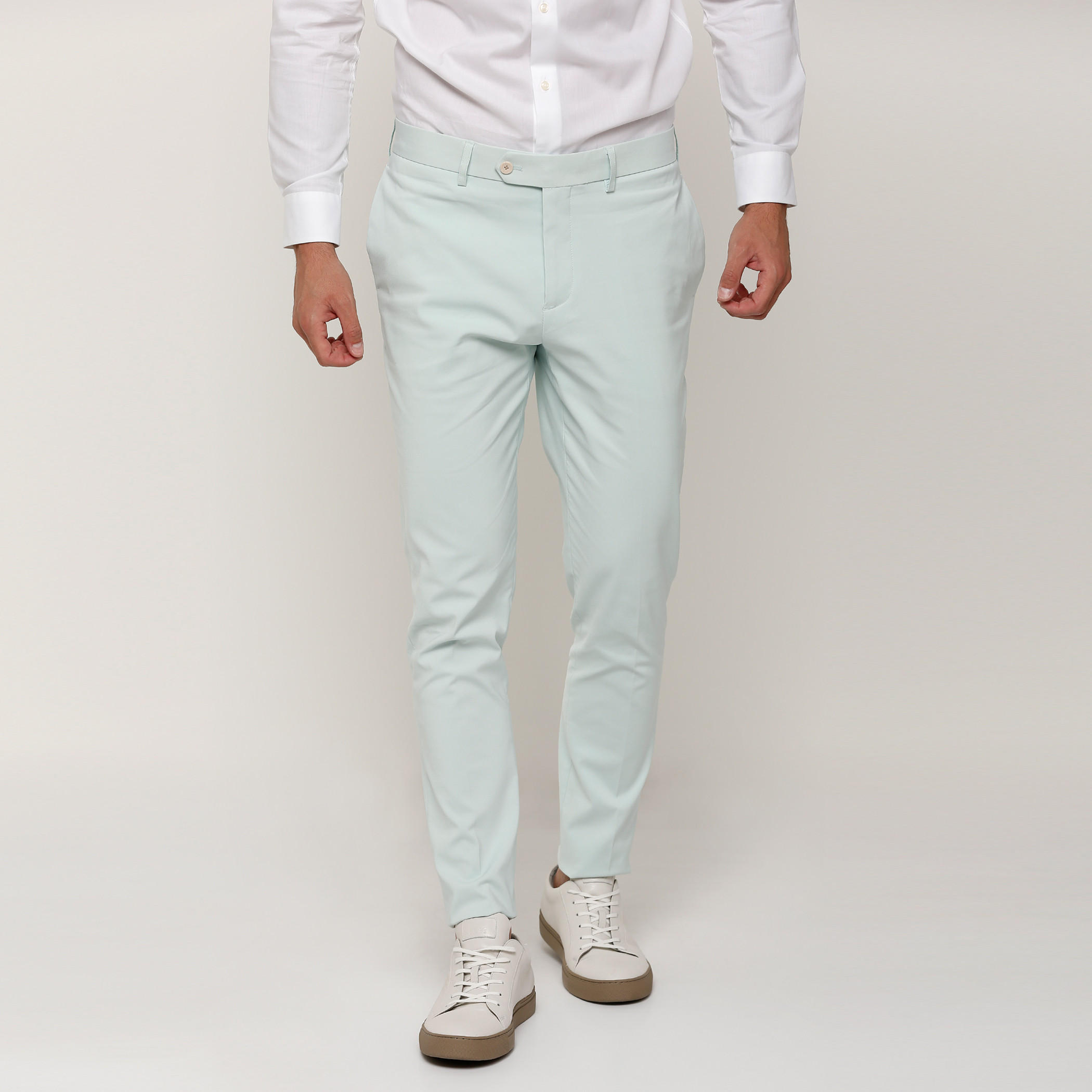 L'Homme Full Length Chinos with Button Closure and Pocket Detail-men-clothing-bottoms-trousersandchinos-trousers-image-1