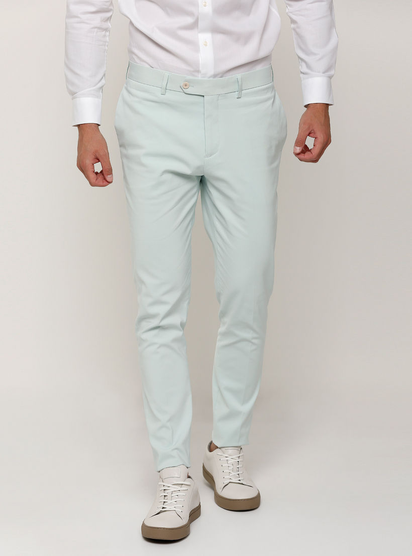 L'Homme Full Length Chinos with Button Closure and Pocket Detail-men-clothing-bottoms-trousersandchinos-trousers-image-1