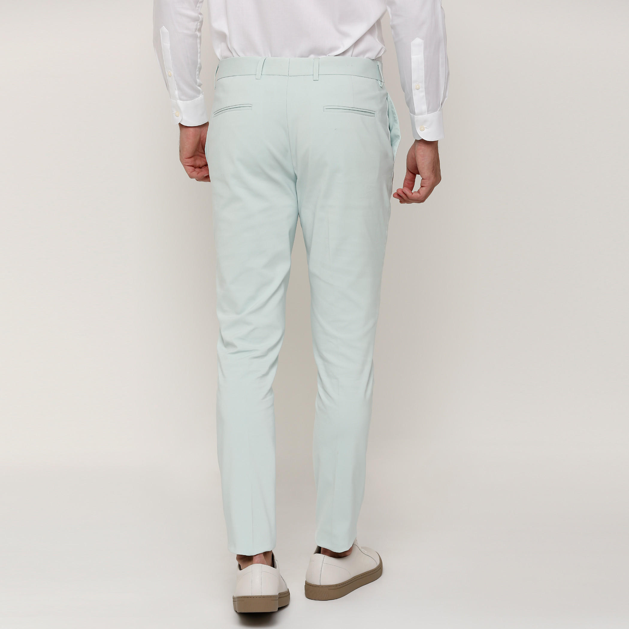 L'Homme Full Length Chinos with Button Closure and Pocket Detail-men-clothing-bottoms-trousersandchinos-trousers-image-2