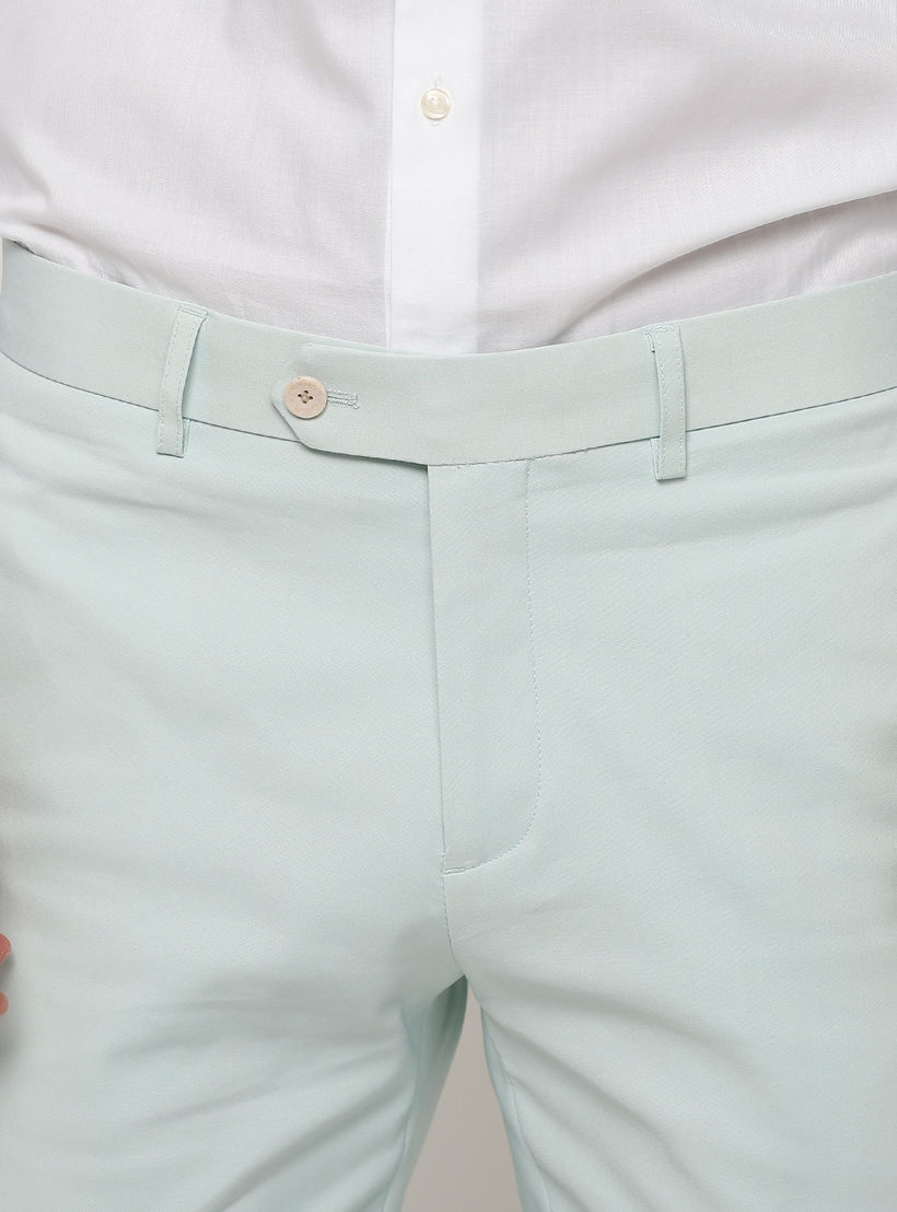 L'Homme Full Length Chinos with Button Closure and Pocket Detail-men-clothing-bottoms-trousersandchinos-trousers-image-4
