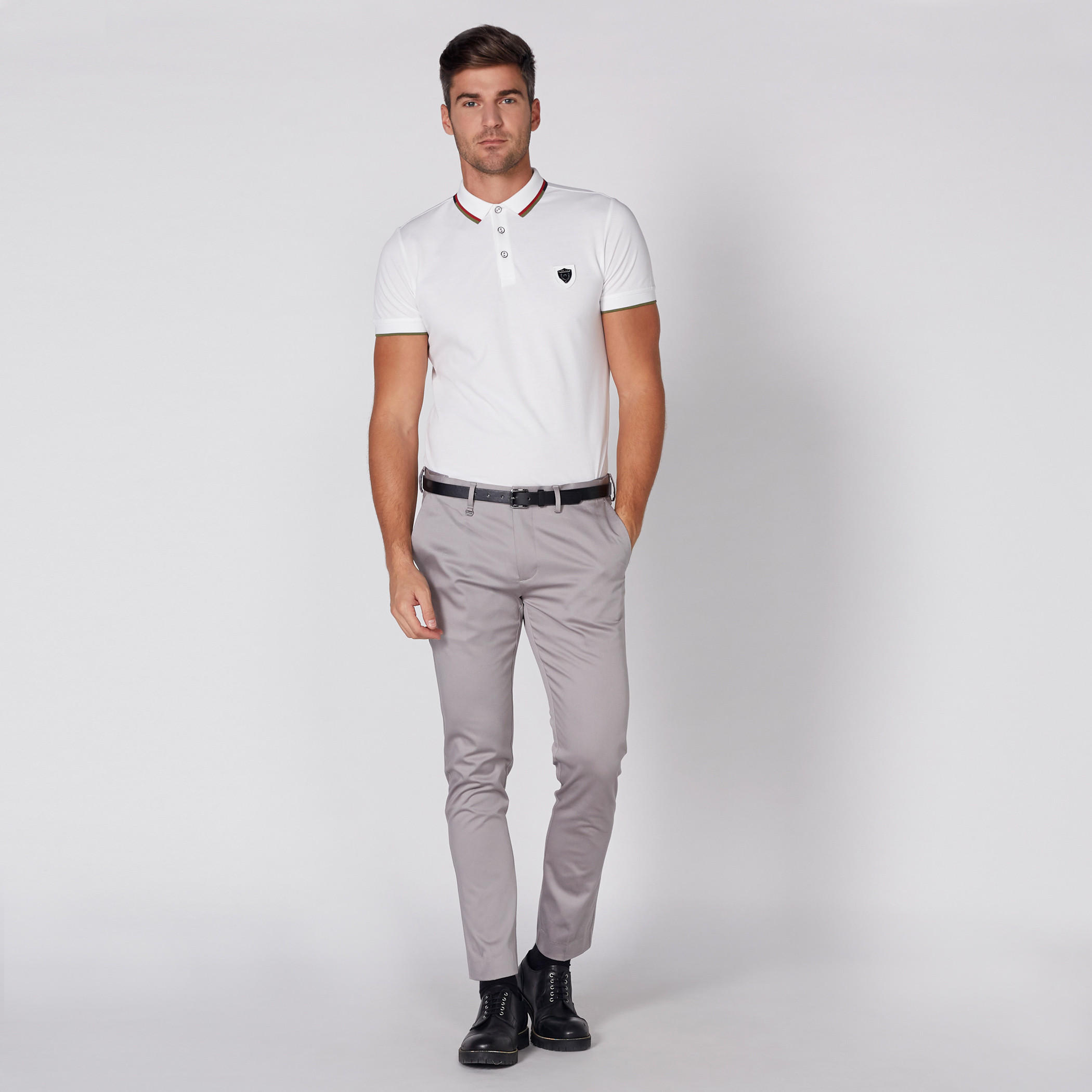 تيشيرت بياقة بولو وأكمام قصيرة من لوم-men-clothing-tshirtsandpolos-tshirts-image-2