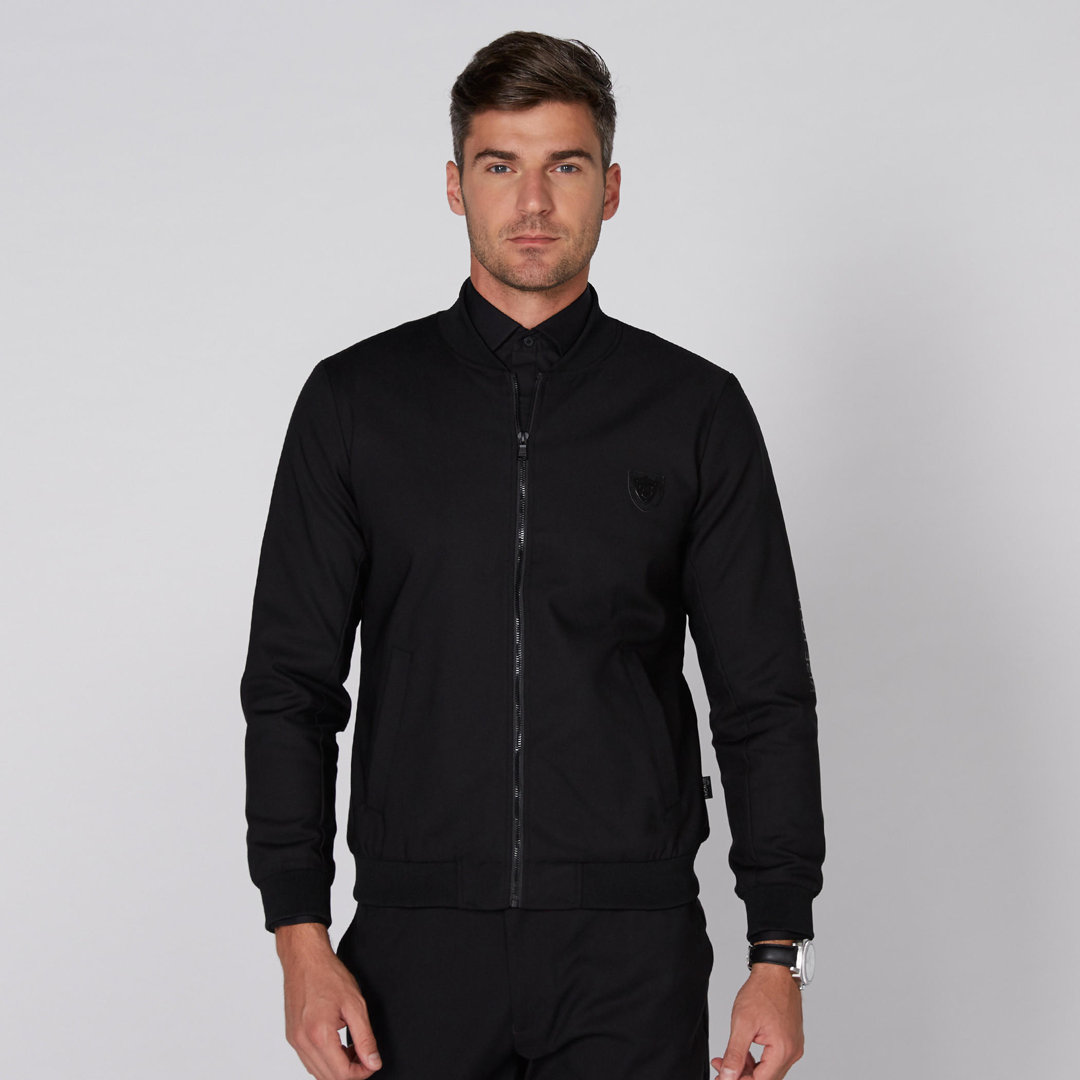 جاكيت بأكمام طويلة وسحّاب إغلاق وطبعات من لوم-men-clothing-jacketsandblazers-jackets-image-2