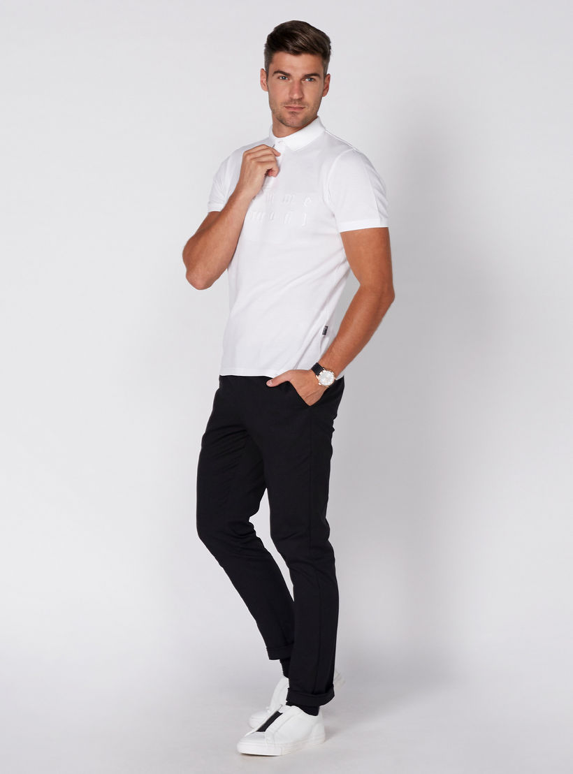 تيشيرت بأكمام قصيرة وياقة بولو من لوم-men-clothing-tshirtsandpolos-polos-image-1