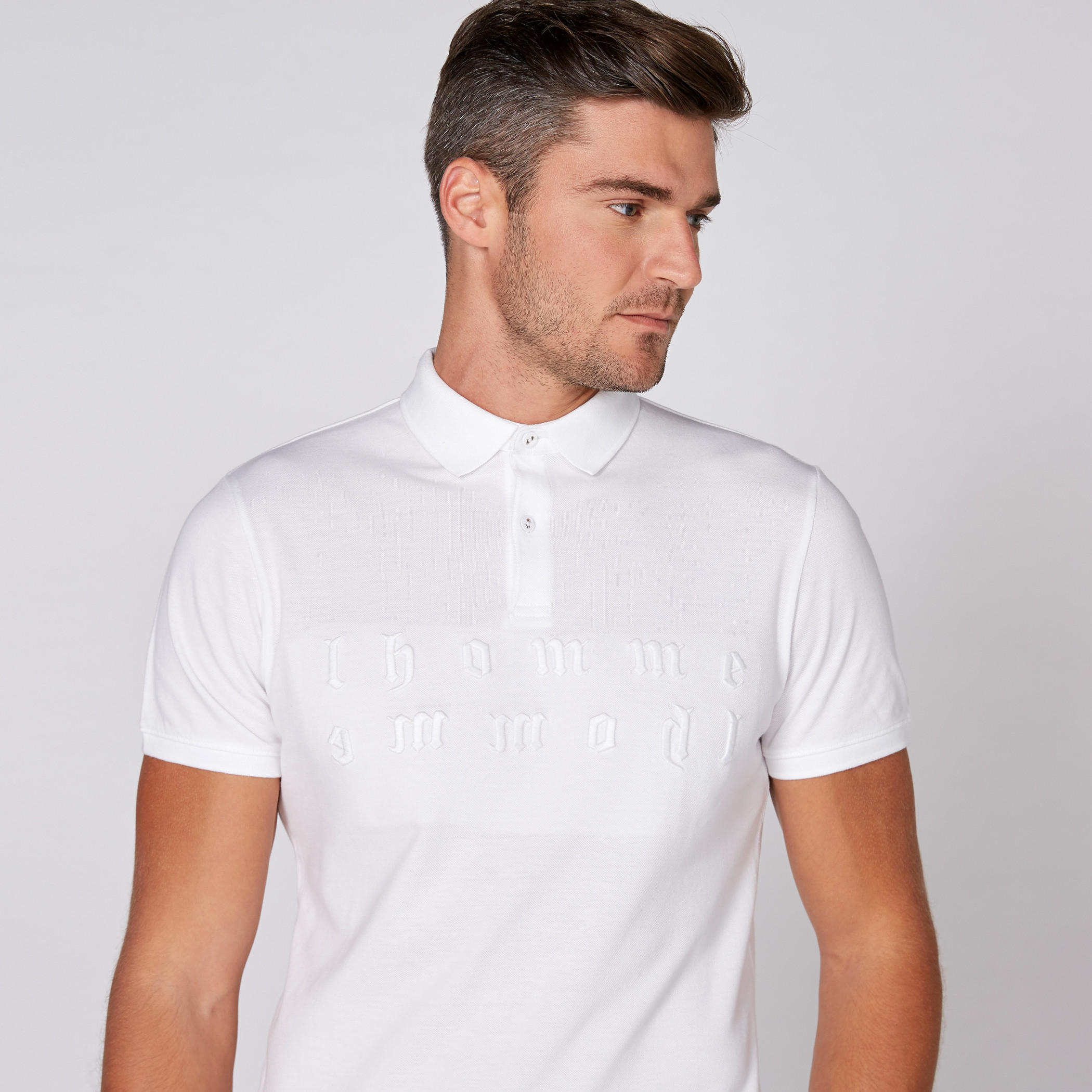 تيشيرت بأكمام قصيرة وياقة بولو من لوم-men-clothing-tshirtsandpolos-polos-image-3