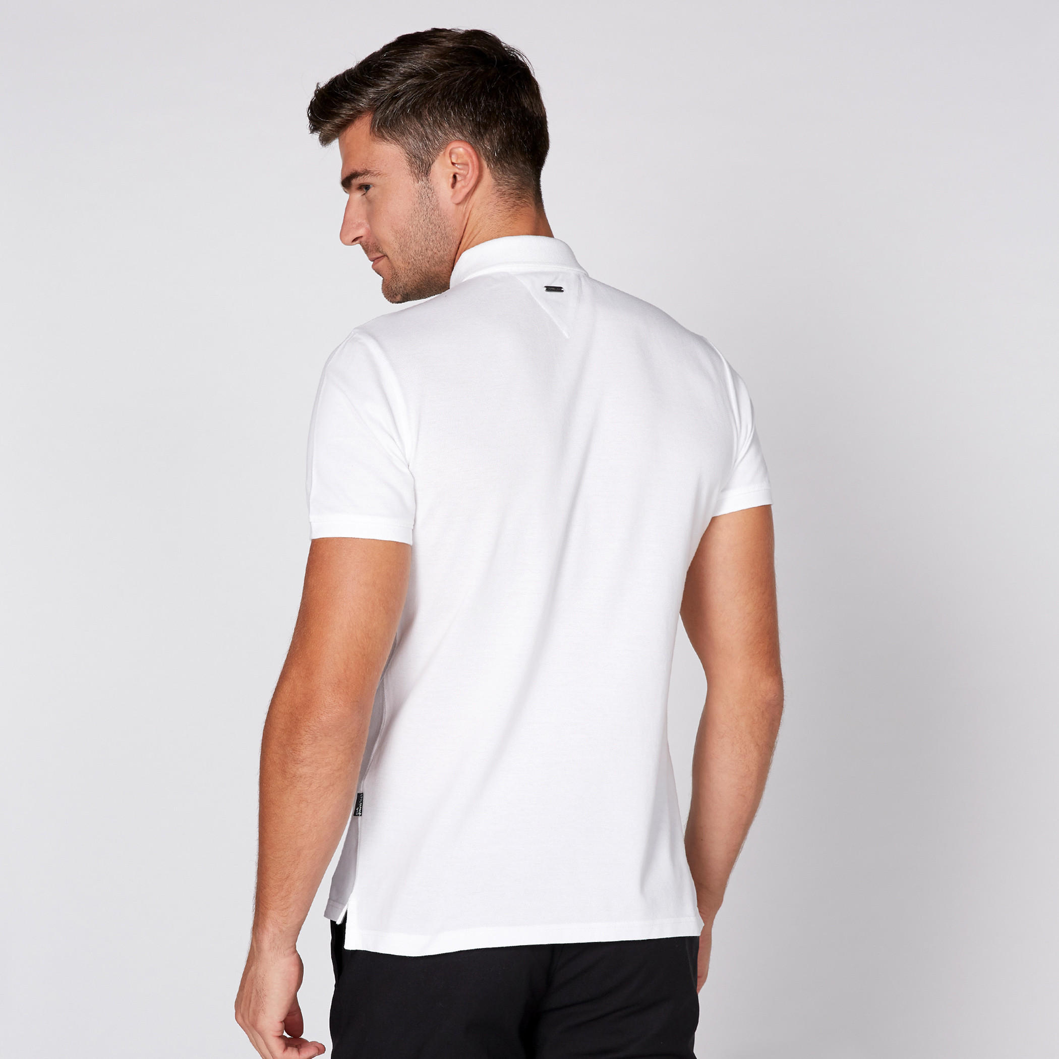 تيشيرت بأكمام قصيرة وياقة بولو من لوم-men-clothing-tshirtsandpolos-polos-image-4