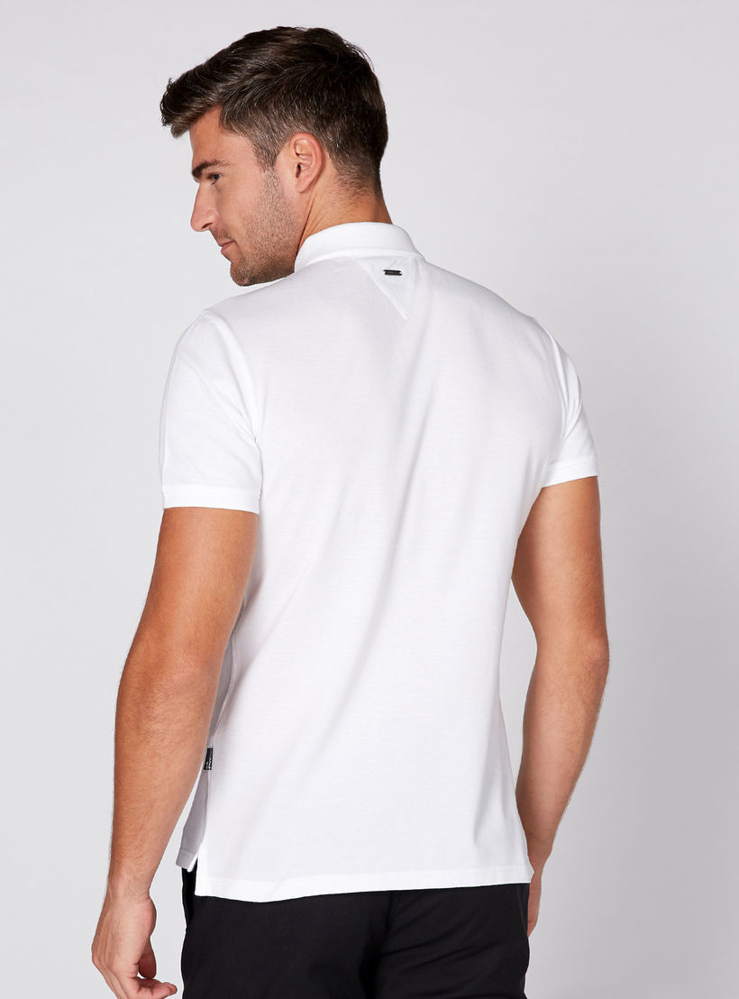 تيشيرت بأكمام قصيرة وياقة بولو من لوم-men-clothing-tshirtsandpolos-polos-image-4