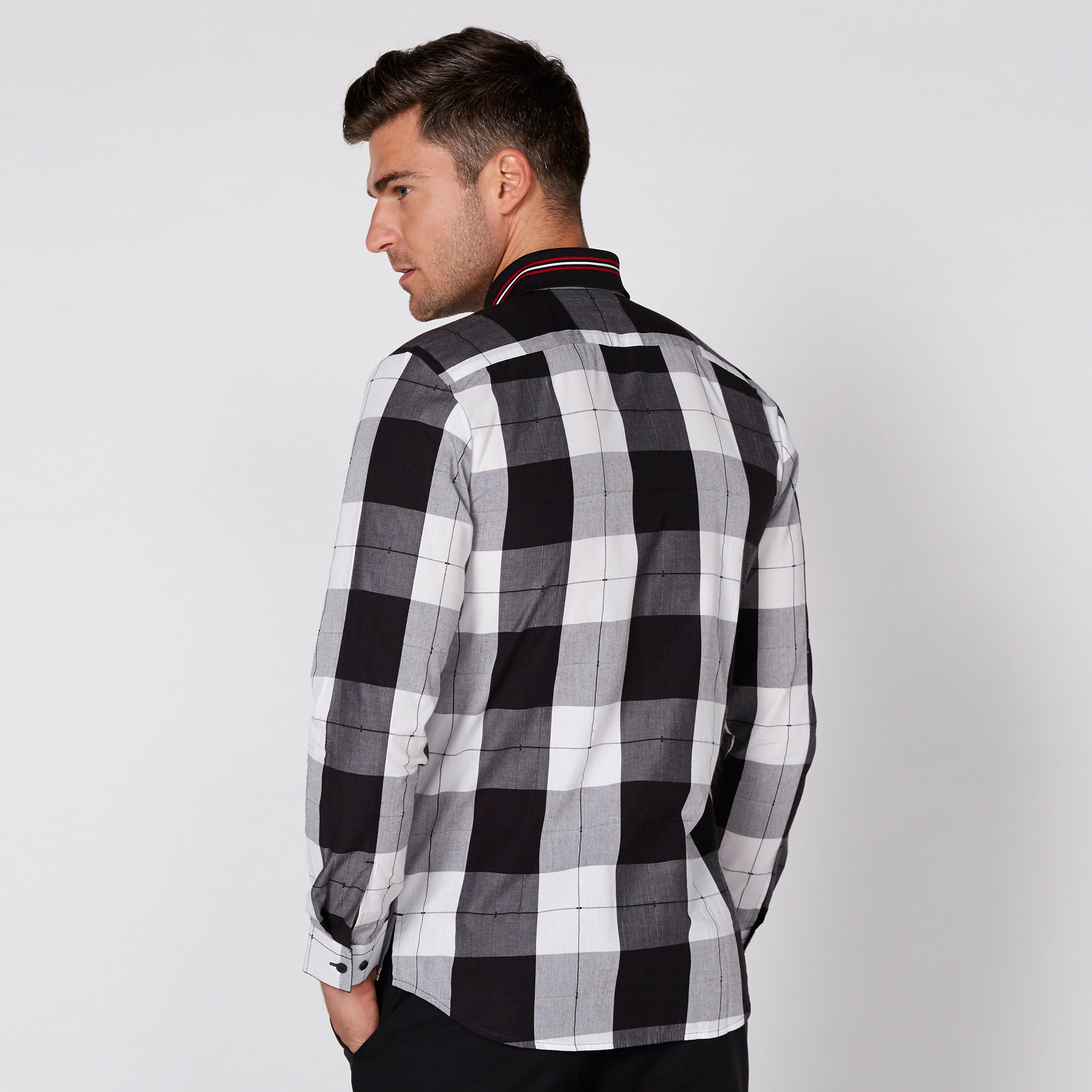 قميص كاروهات بأكمام طويلة وأزرار من لوم-men-clothing-shirts-image-4