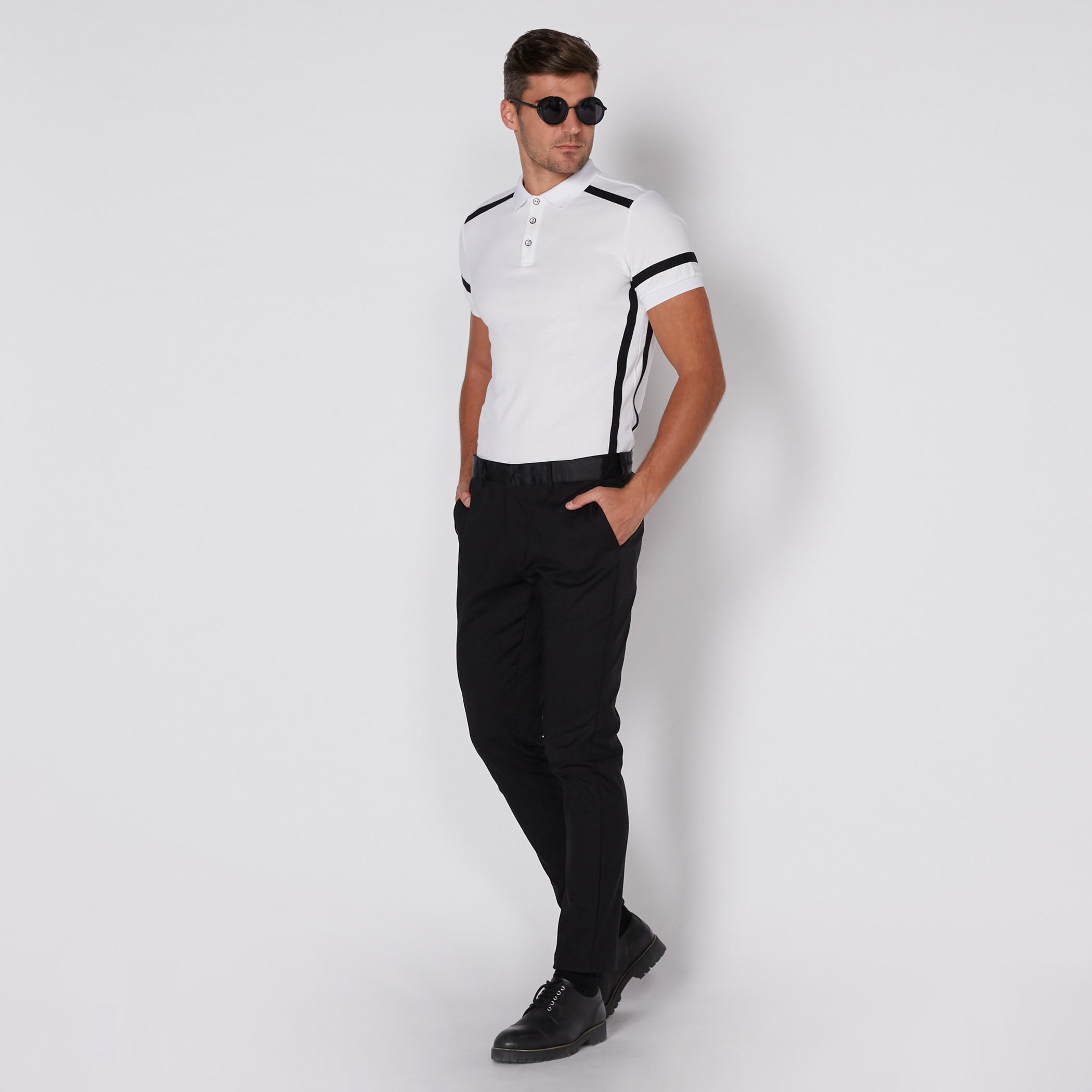 تيشيرت بياقة بولو وأكمام قصيرة من لوم-men-clothing-tshirtsandpolos-polos-image-1