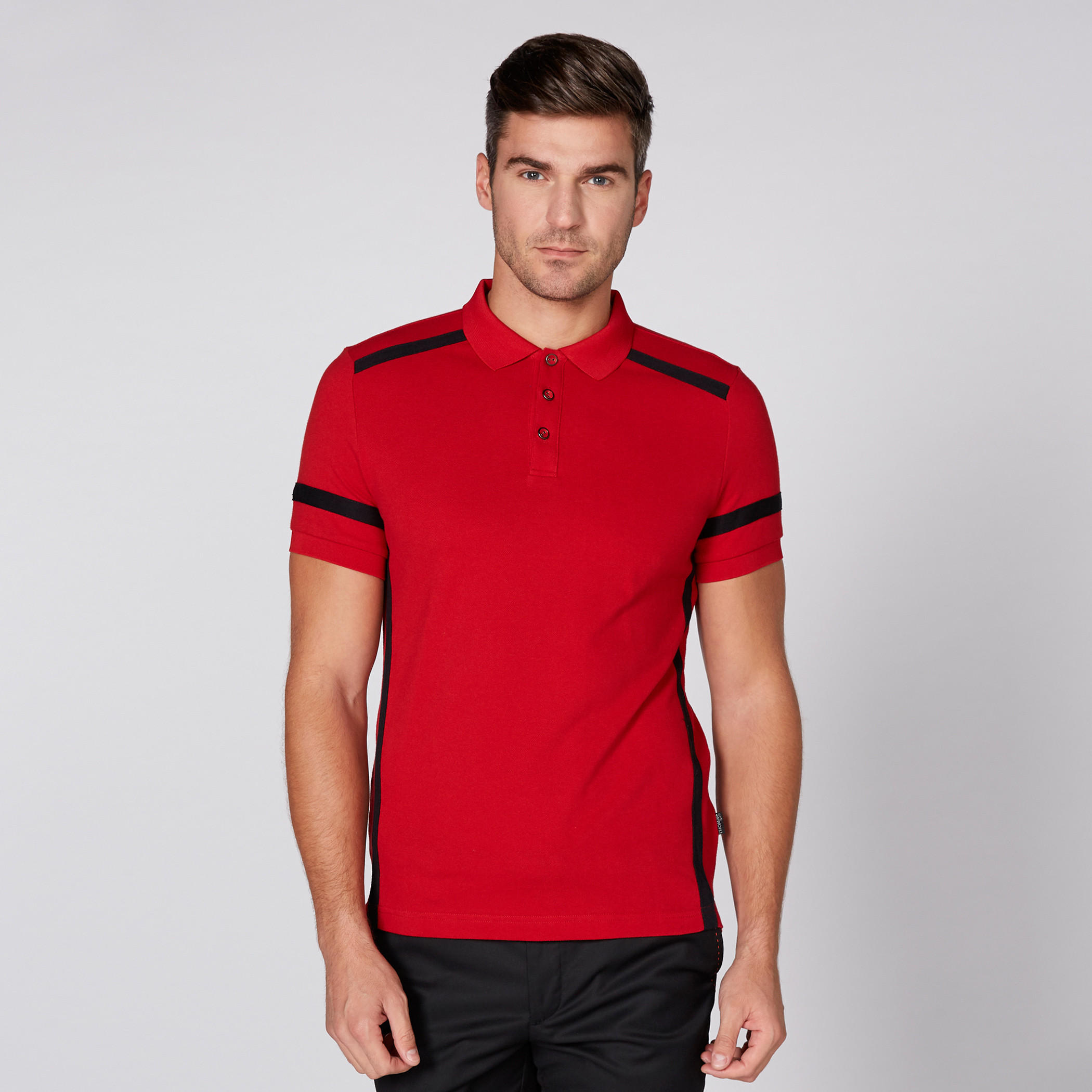 L'Homme Polo Neck T-Shirt with Short Sleeves-men-clothing-tshirtsandpolos-polos-image-1
