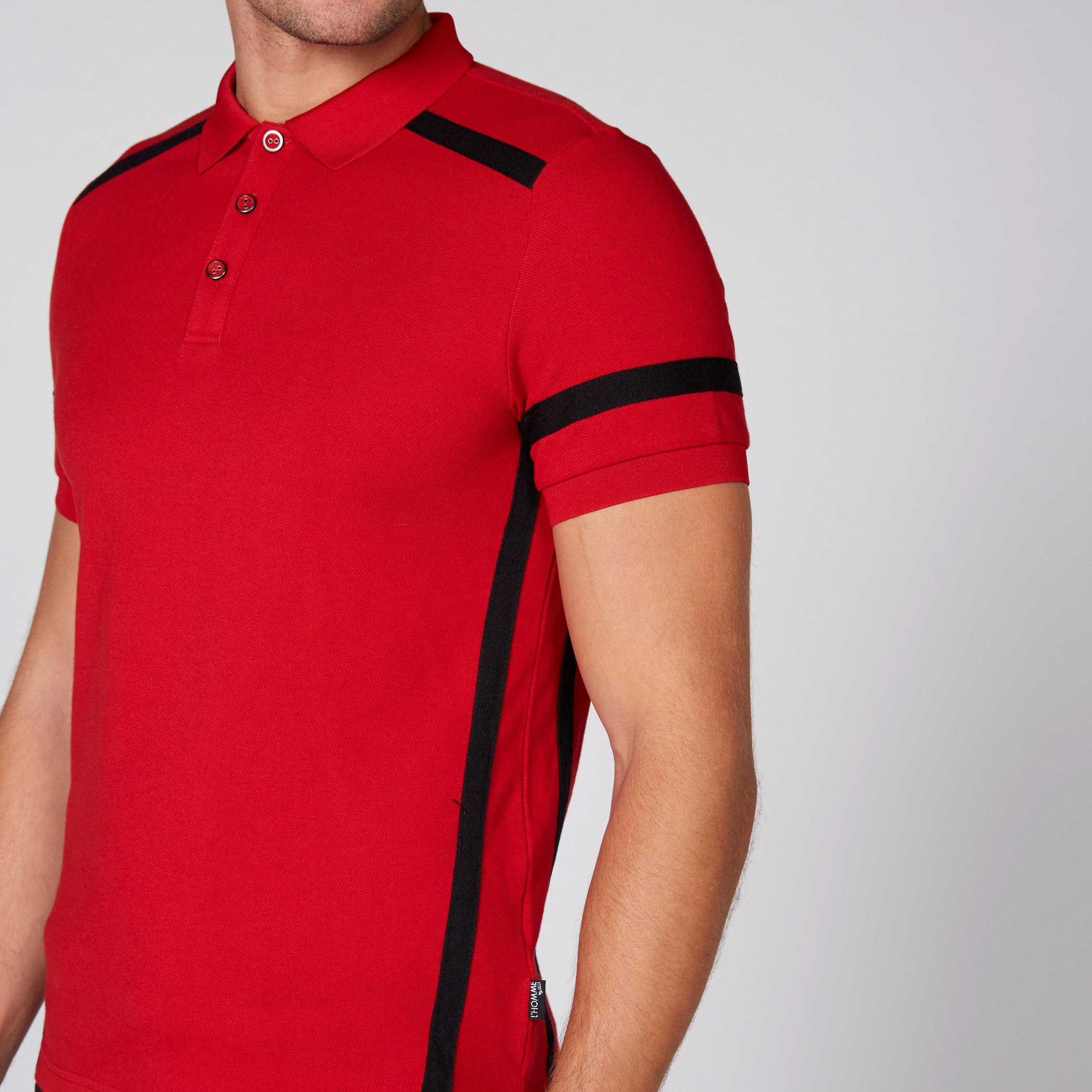 L'Homme Polo Neck T-Shirt with Short Sleeves-men-clothing-tshirtsandpolos-polos-image-3