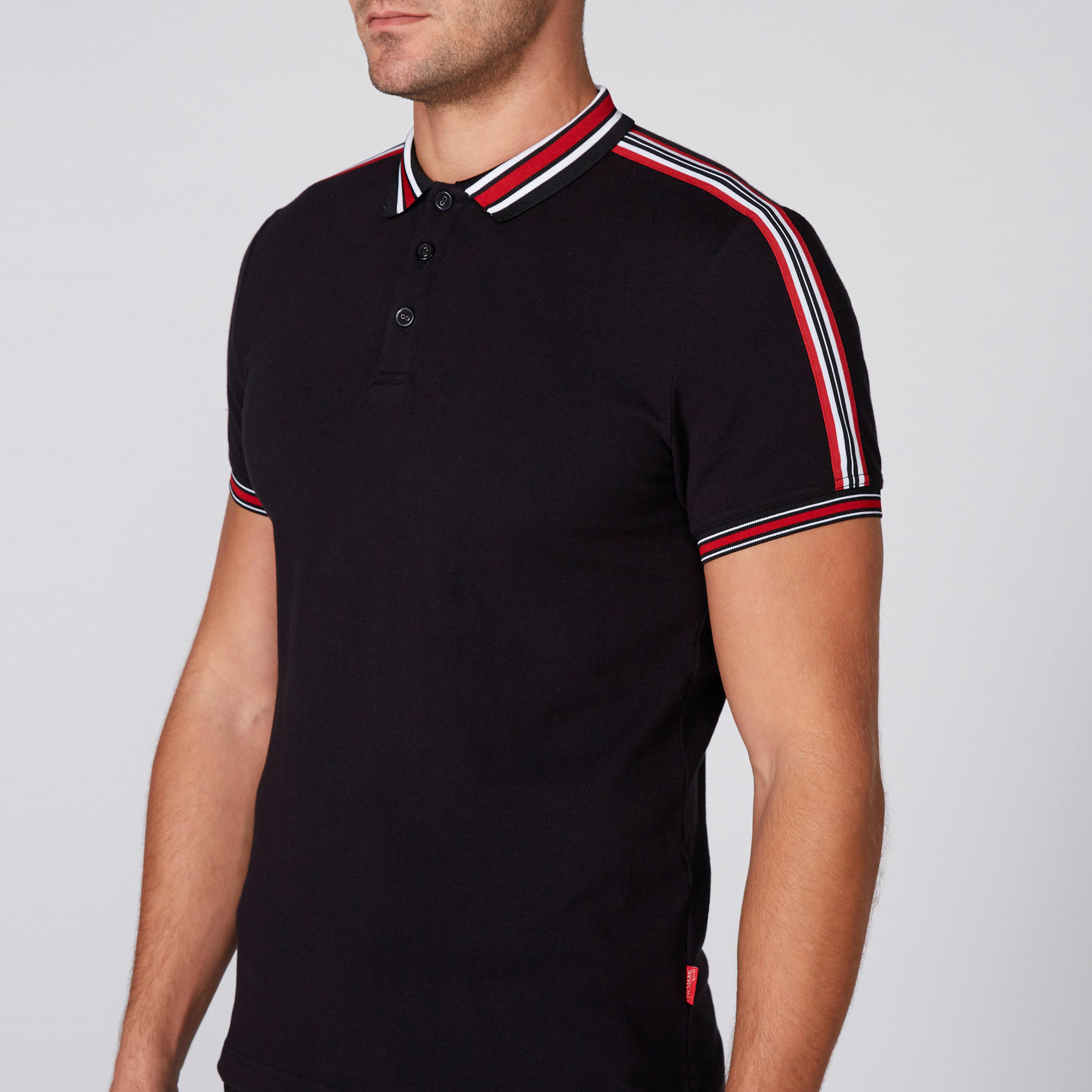  L'Homme Polo Neck T-Shirt with Short Sleeves-men-clothing-tshirtsandpolos-polos-image-3