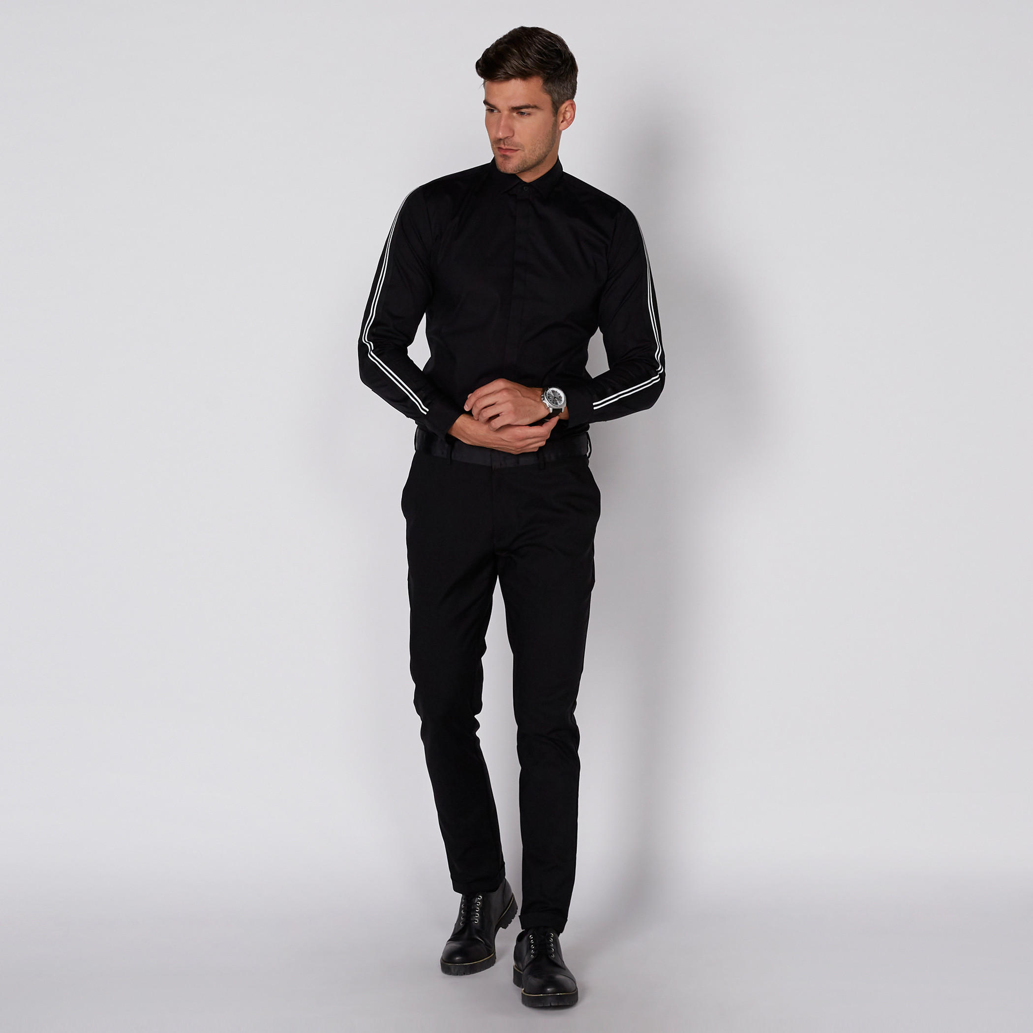 قميص بأكمام طويلة وأزرار من لوم-men-clothing-shirts-image-2