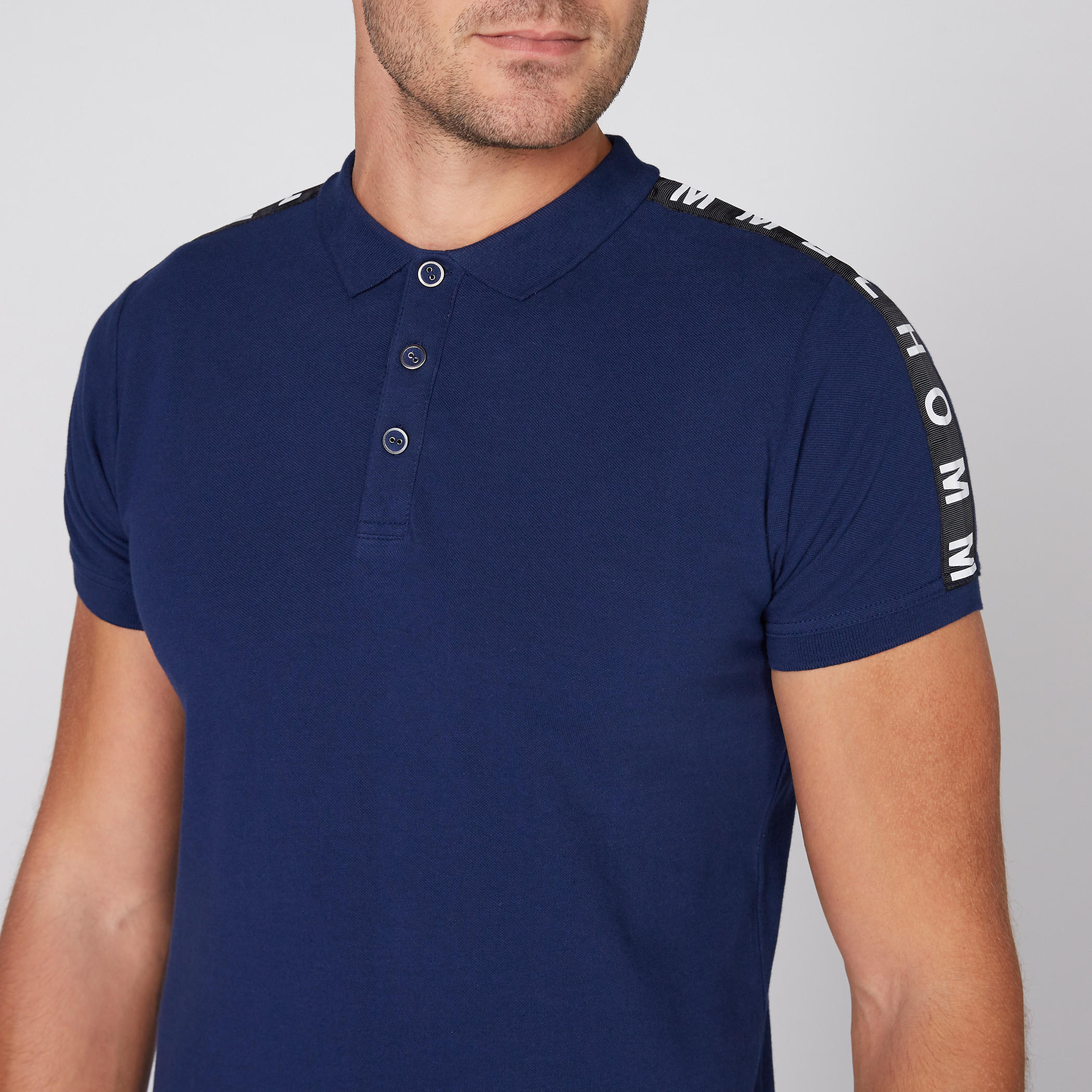 تيشيرت بأكمام قصيرة وياقة بولو من لوم-men-clothing-tshirtsandpolos-polos-image-3