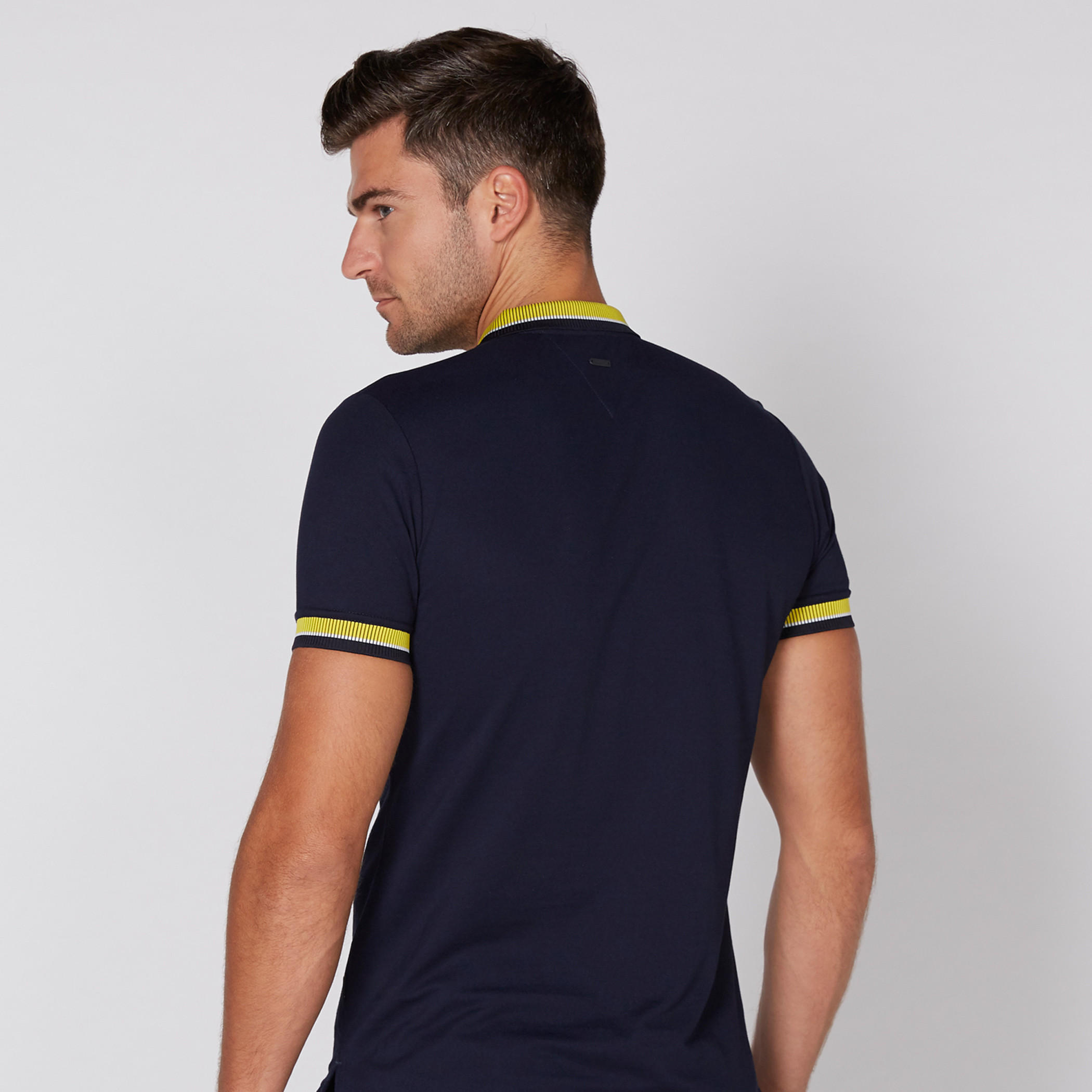 L'Homme Ribbed T-Shirt with Polo Neck and Short Sleeves-men-clothing-tshirtsandpolos-polos-image-8