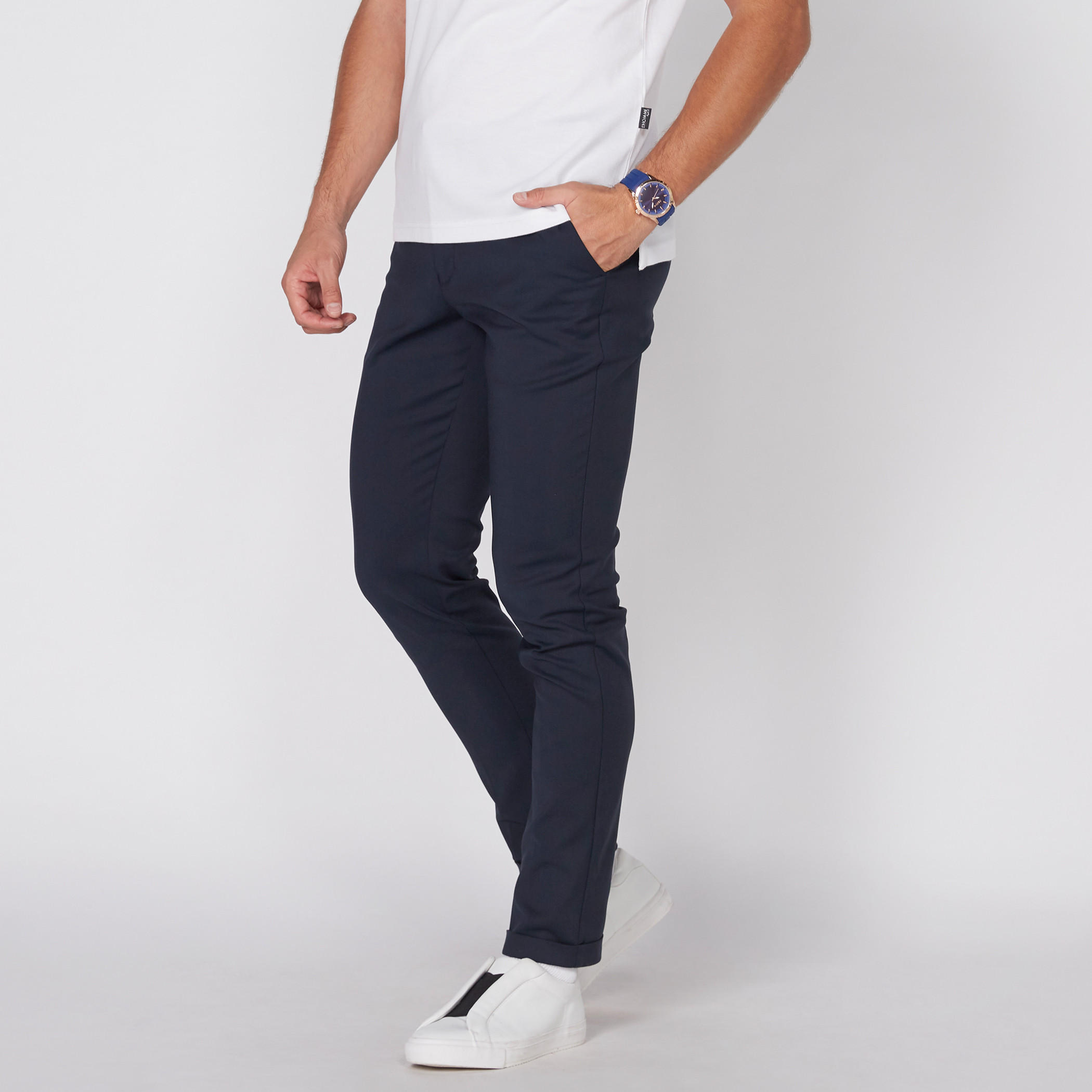 بنطال طويل بقصّة مطابقة للجسم وجيوب من لوم-men-clothing-bottoms-trousersandchinos-trousers-image-8
