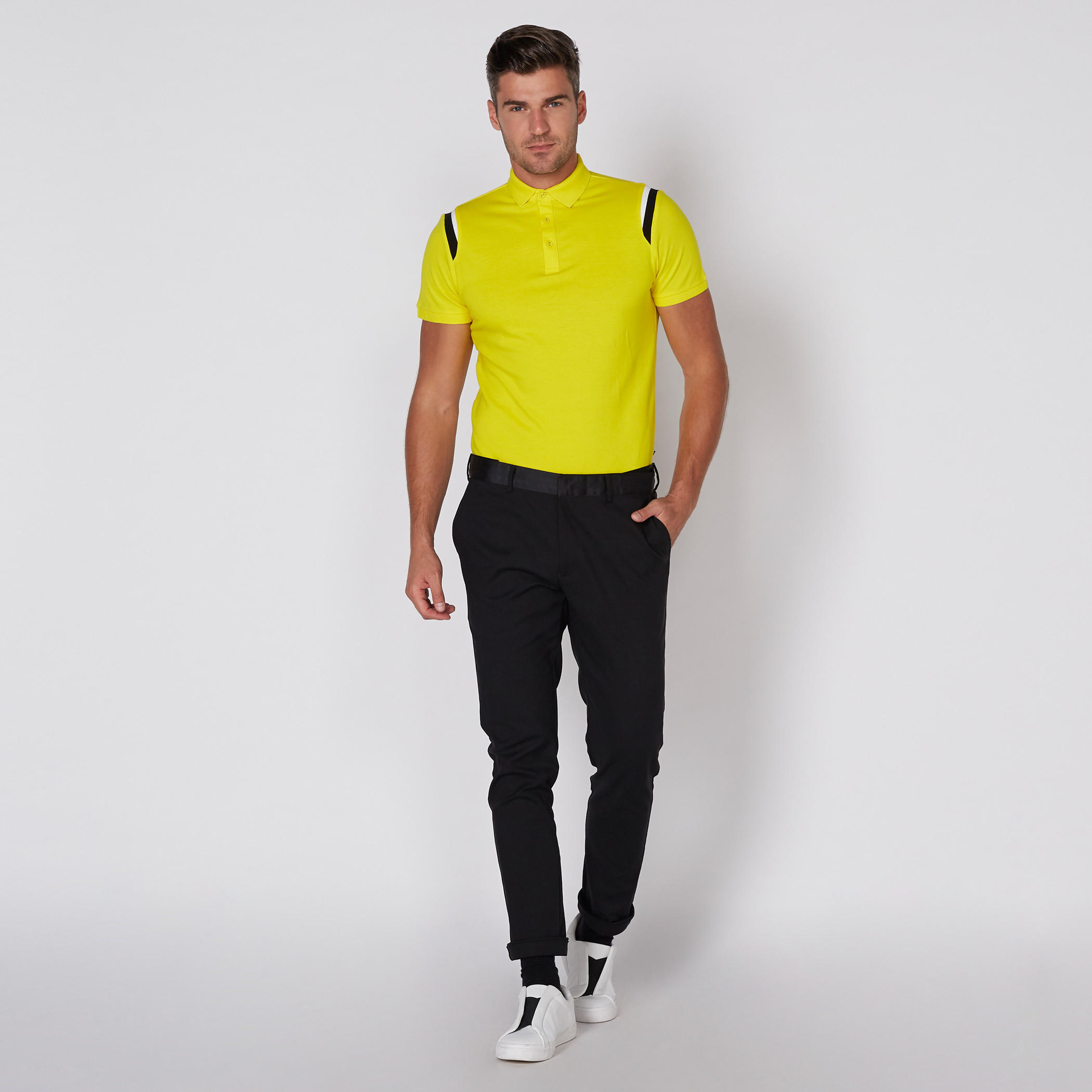 تيشيرت بياقة بولو وأكمام قصيرة من لوم-men-clothing-tshirtsandpolos-polos-image-1