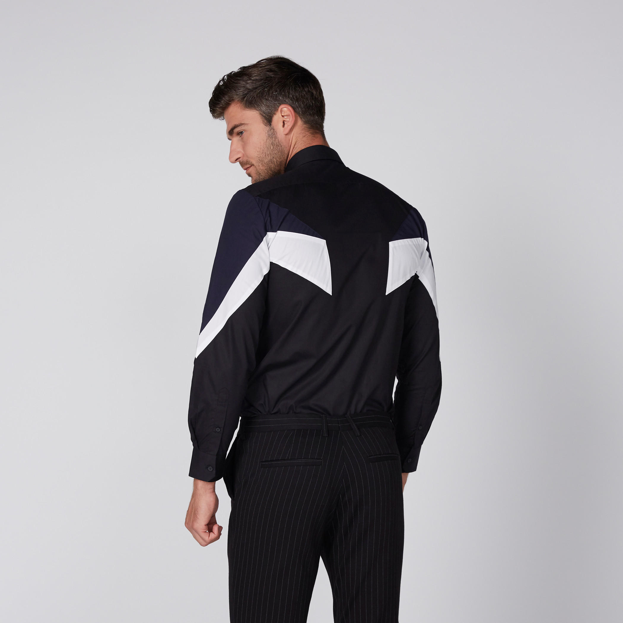 قميص بأكمام طويلة ووصلة أزرار مخفية من لوم-men-clothing-shirts-image-3