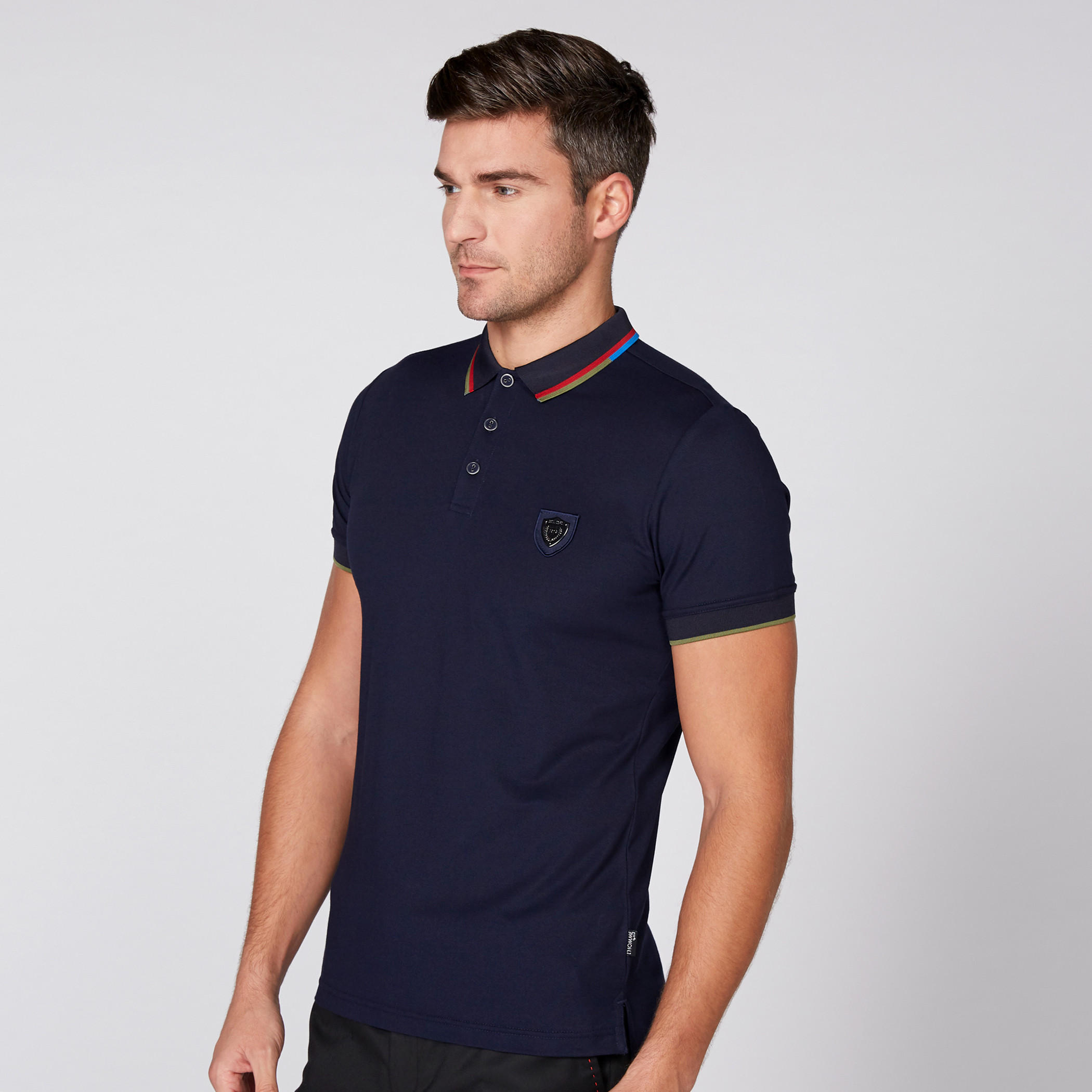  L'Homme Polo Neck T-Shirt with Short Sleeves-men-clothing-tshirtsandpolos-polos-image-2