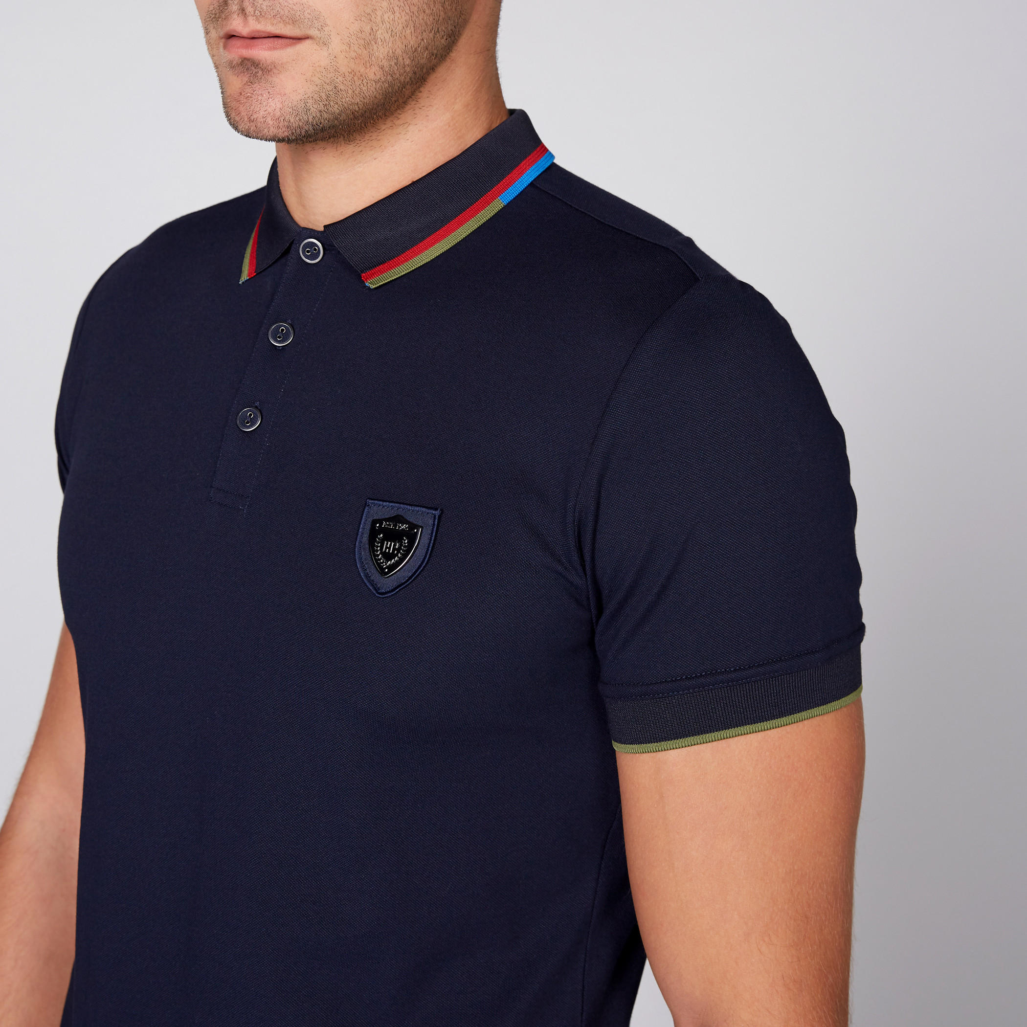  L'Homme Polo Neck T-Shirt with Short Sleeves-men-clothing-tshirtsandpolos-polos-image-3