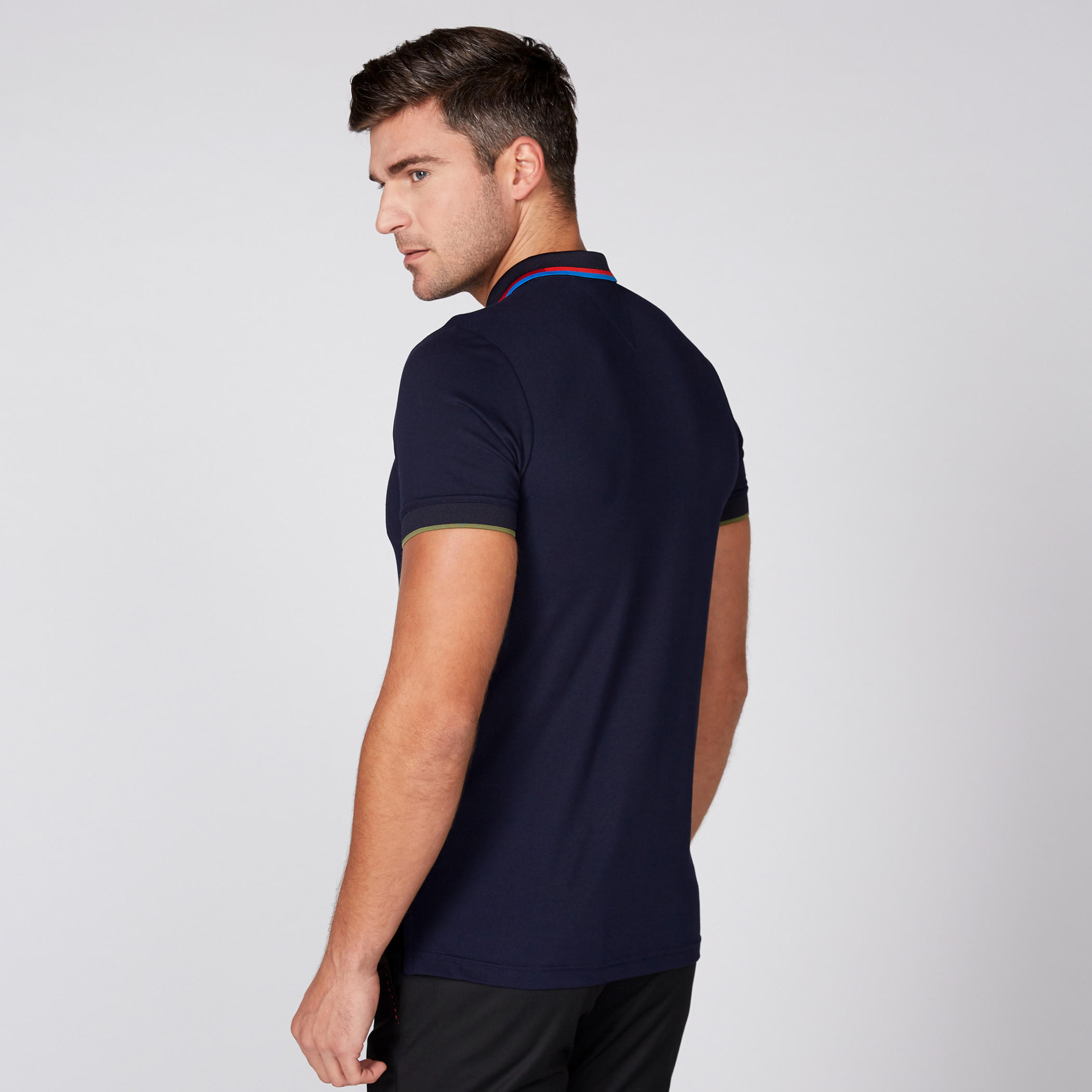  L'Homme Polo Neck T-Shirt with Short Sleeves-men-clothing-tshirtsandpolos-polos-image-4