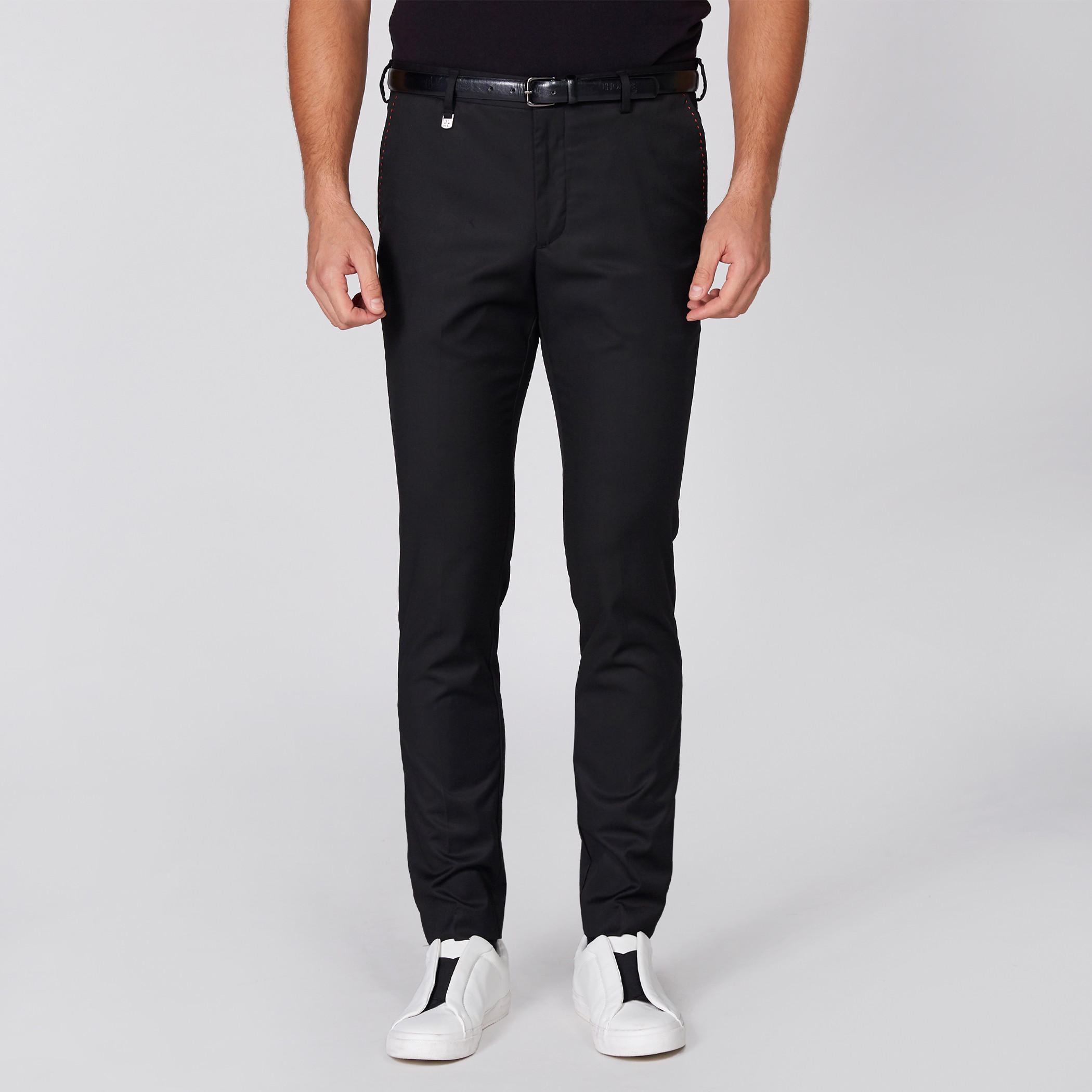 L'Homme Full Length Trousers with Button Closure and Pocket Detail-men-clothing-bottoms-trousersandchinos-trousers-image-2